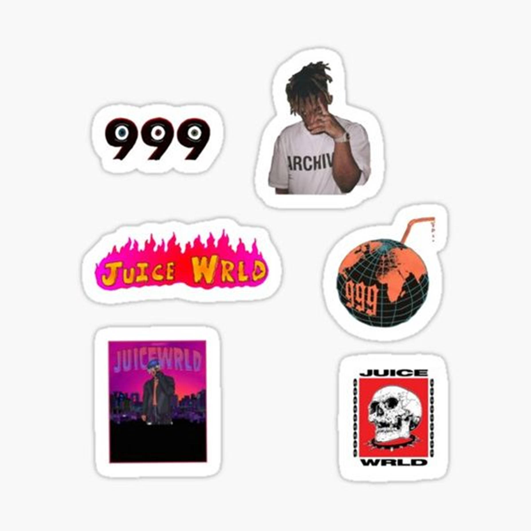 Juice WRLD, portrait, flames, HD Desktop Wallpaper