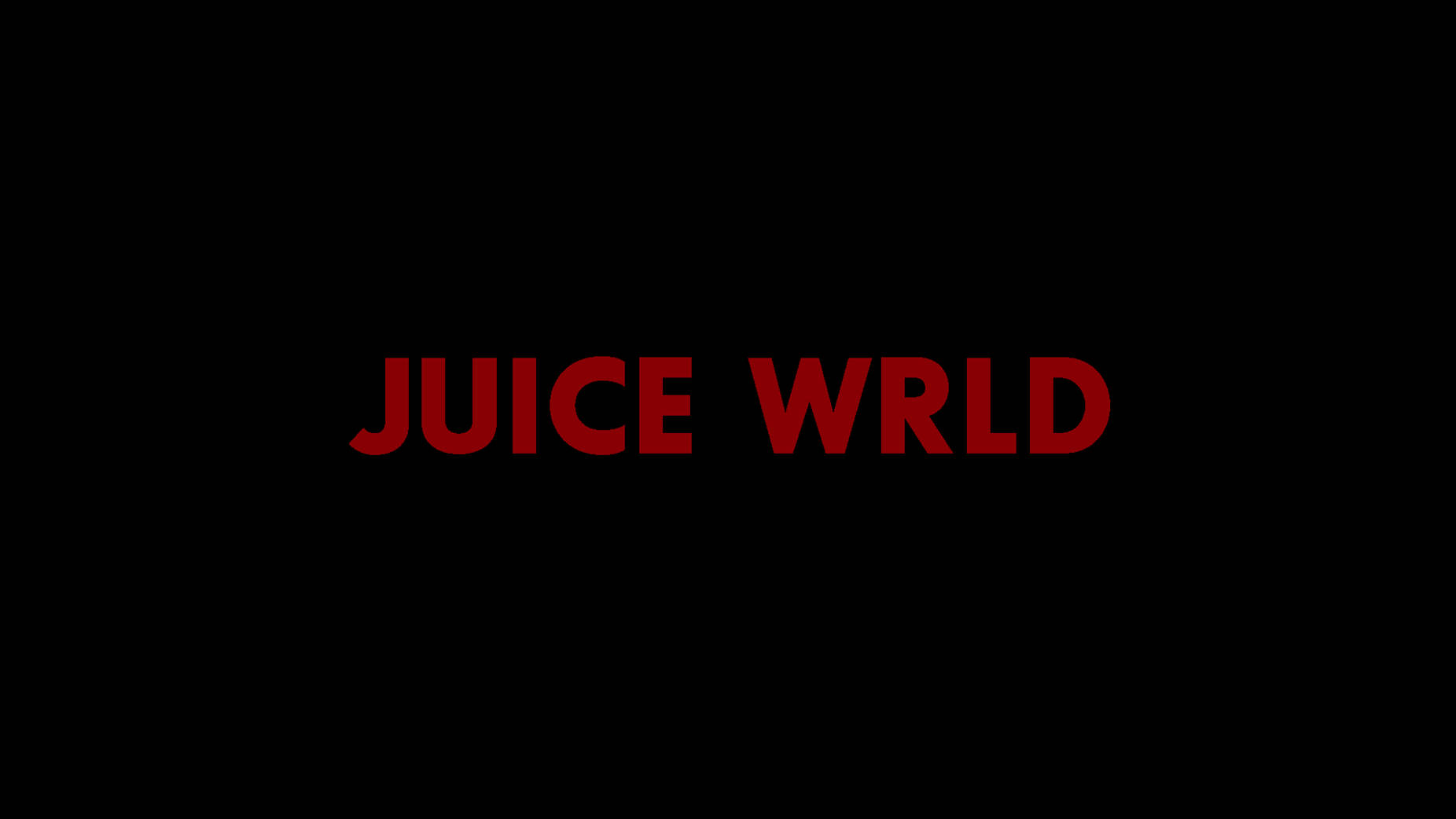 Juice WRLD, red text, black background, HD Desktop Wallpaper