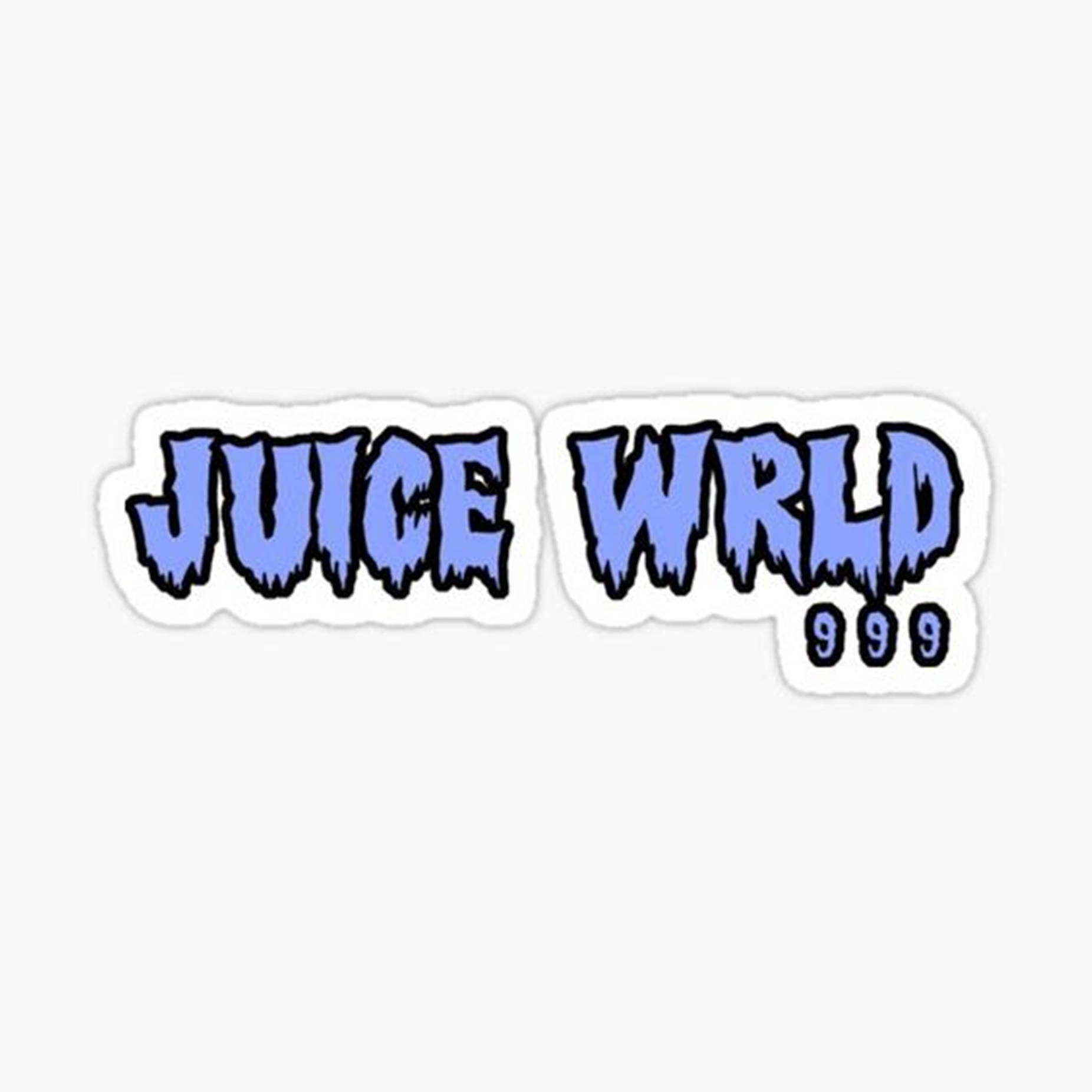 JUICE WRLD, 999, jagged blue letters, HD Desktop Wallpaper