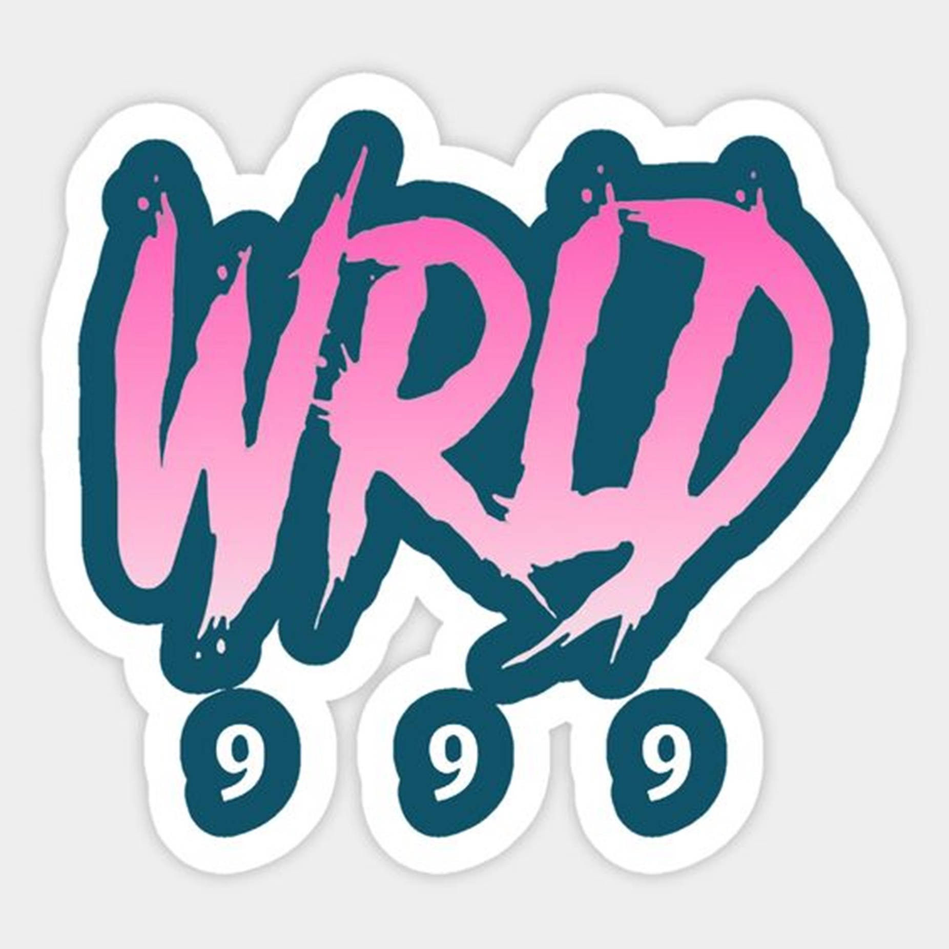 Juice Wrld Logo, pink, teal, HD Desktop Wallpaper
