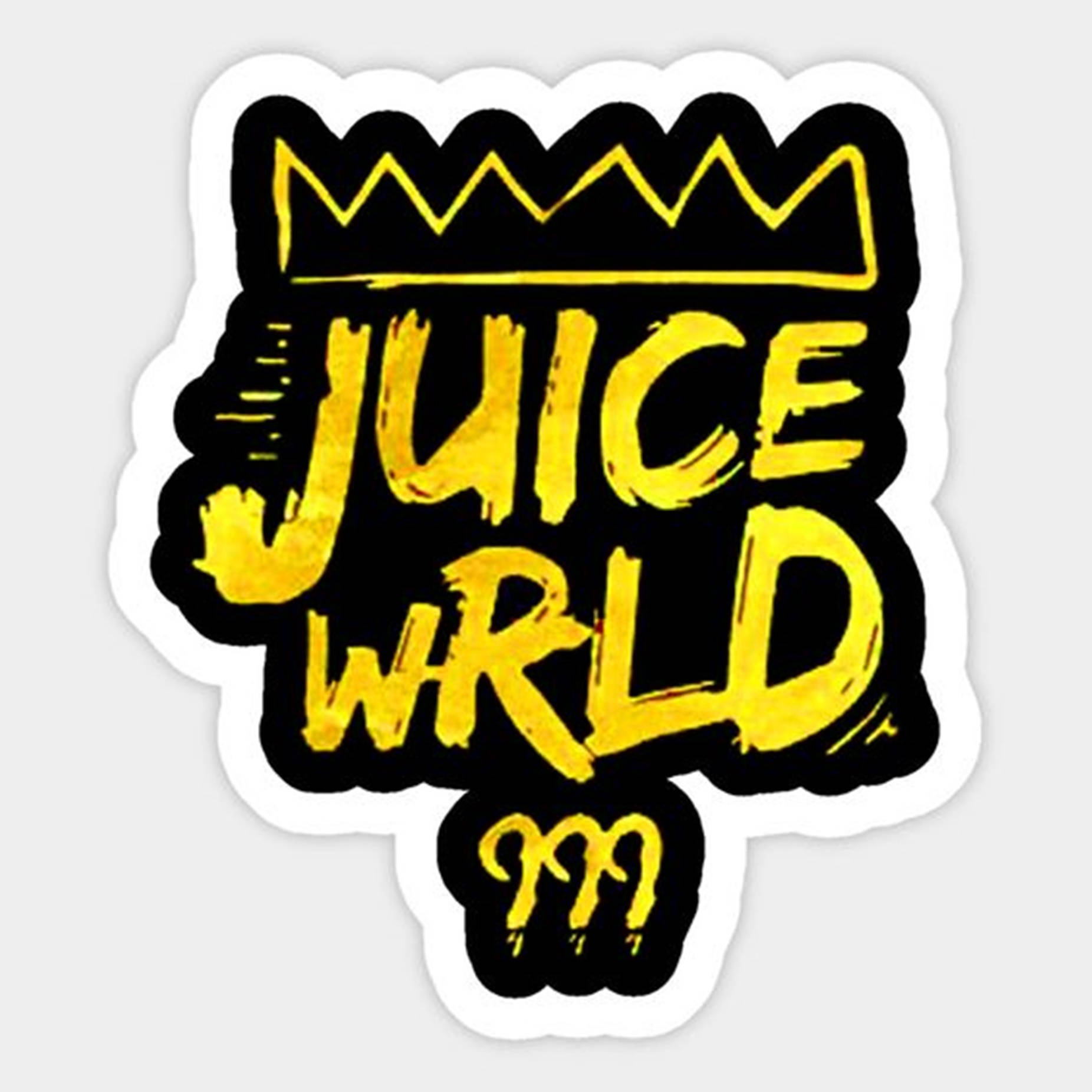 Juice WRLD, yellow and black, graffiti-style lettering, HD Desktop Wallpaper