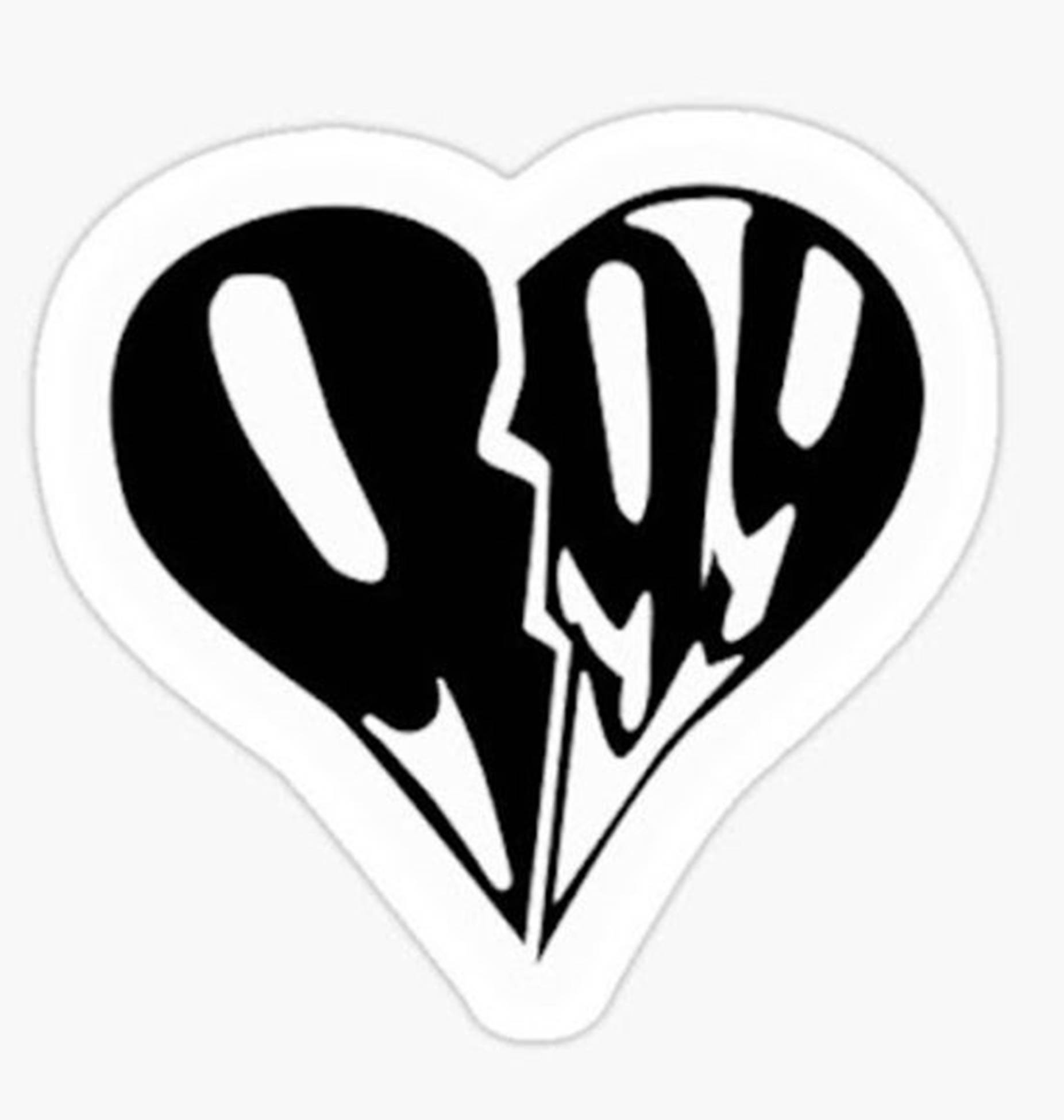Juice WRLD Logo, heart, black and white, Full HD Phone Wallpaper