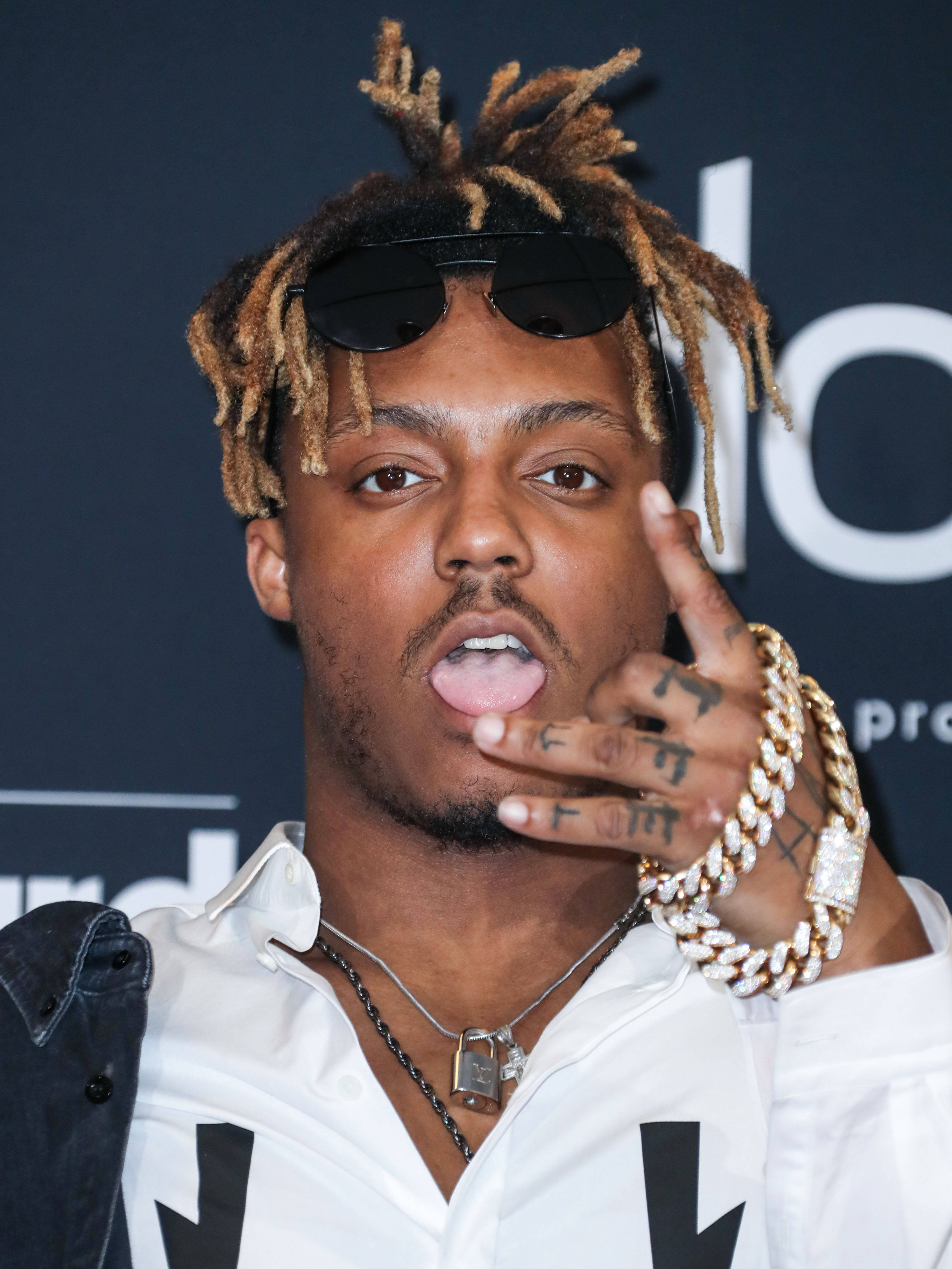 Juice Wrld, braided hair, sunglasses, 4K Phone Wallpaper