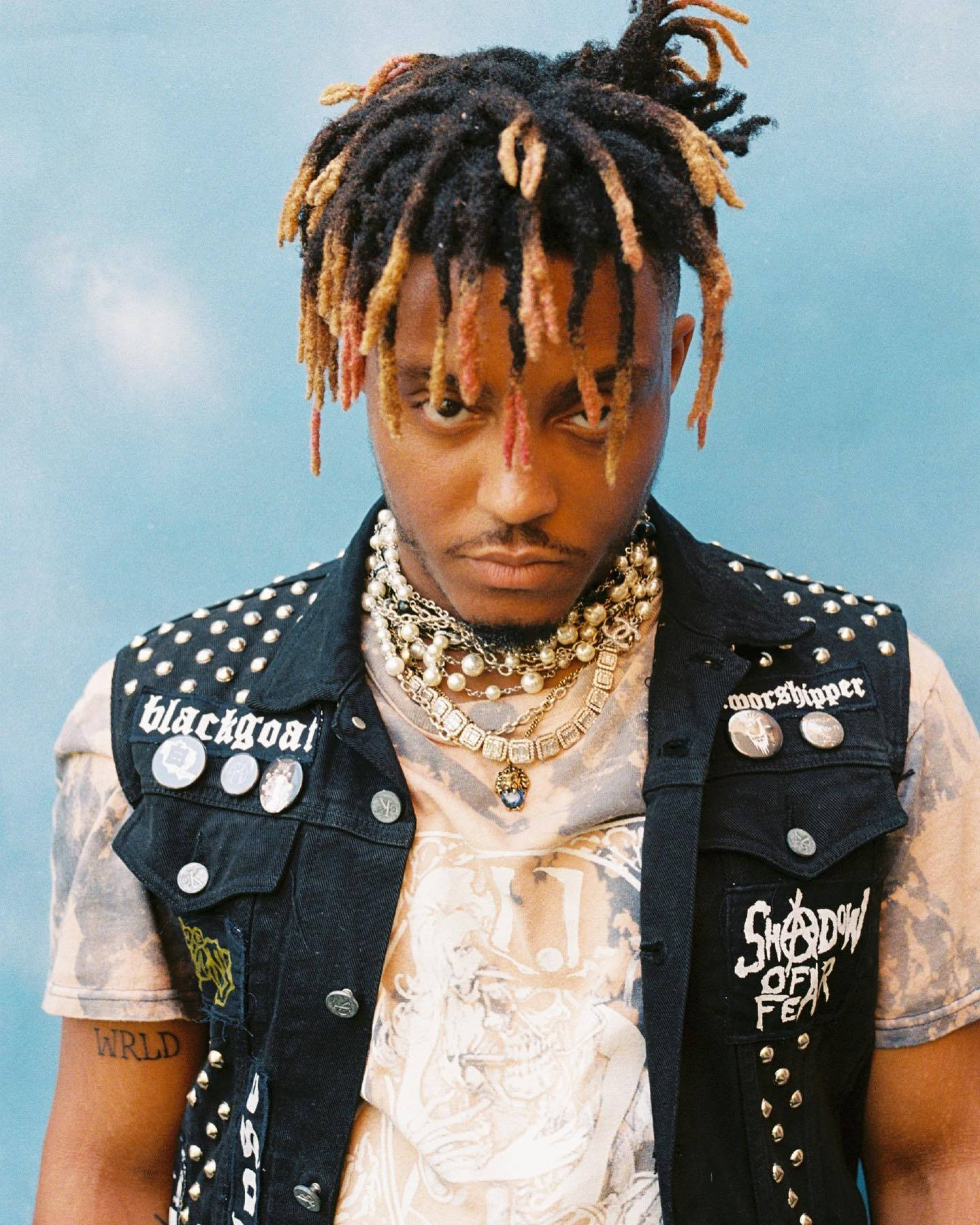Juice Wrld, punk style, colorful dreadlocks, HD Phone Wallpaper