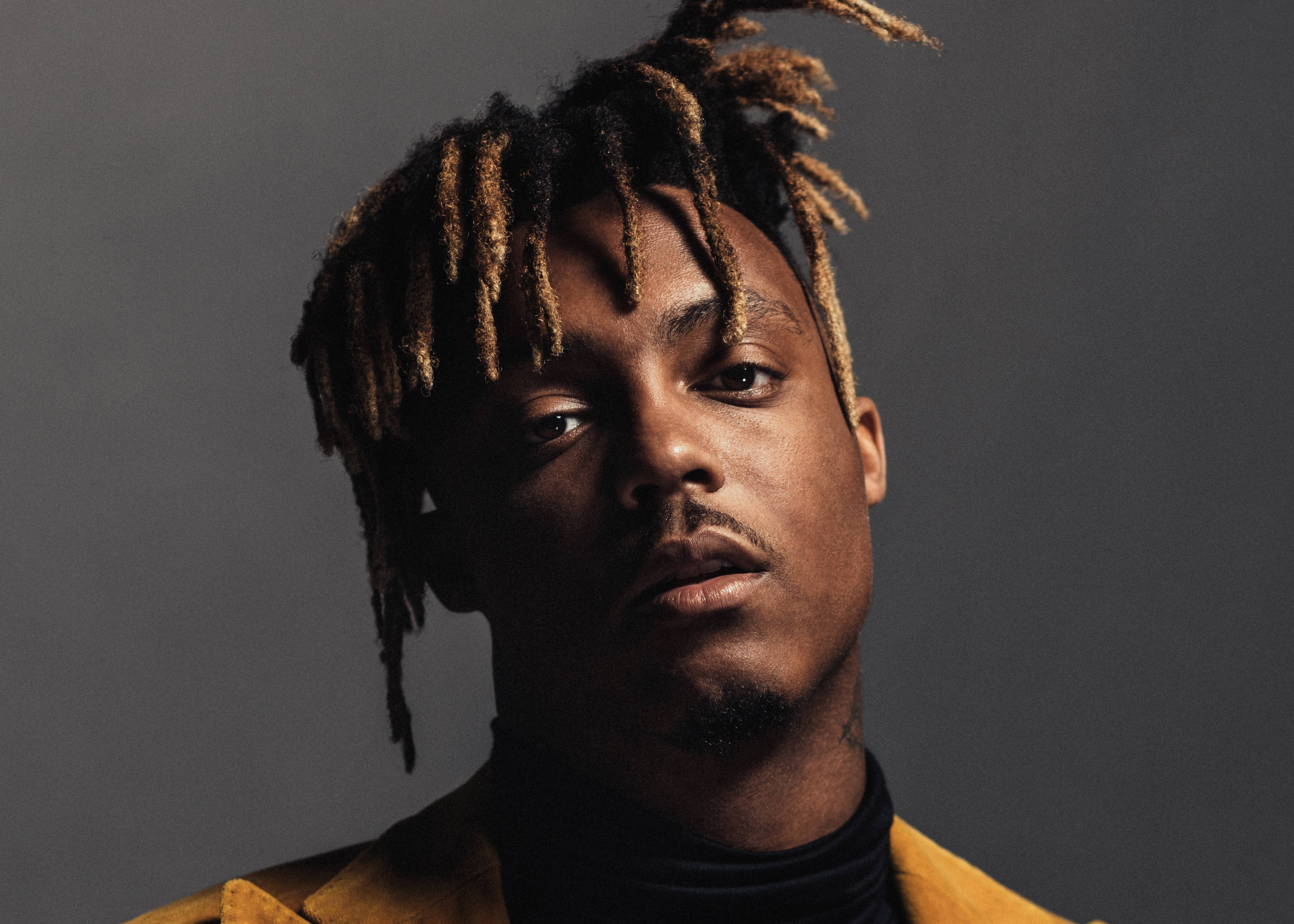 Juice Wrld, golden-brown dreadlocks, mustard yellow jacket, 4K Desktop Wallpaper