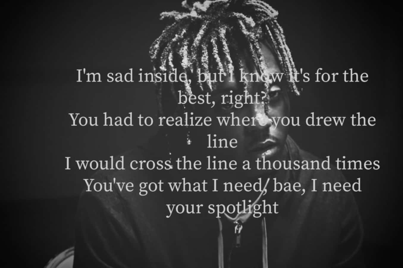 Juice WRLD, dreadlocks, black and white portrait, HD Desktop Wallpaper
