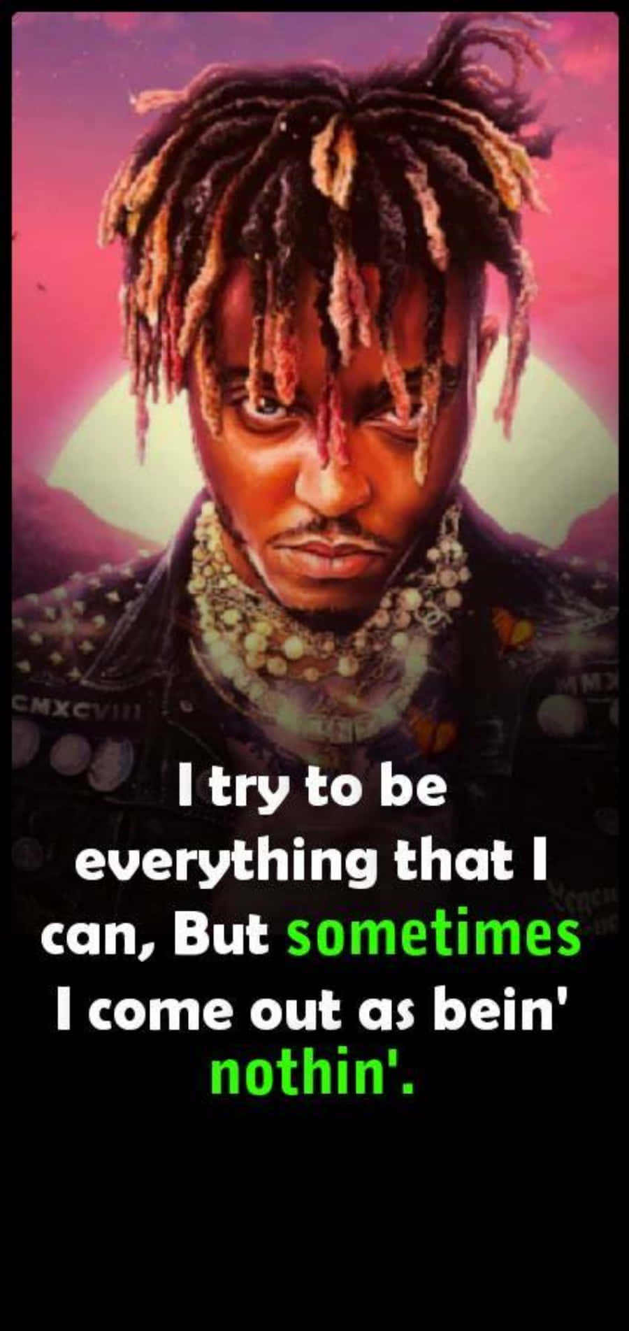 Juice Wrld, dreadlocks, layered necklaces, HD Phone Wallpaper
