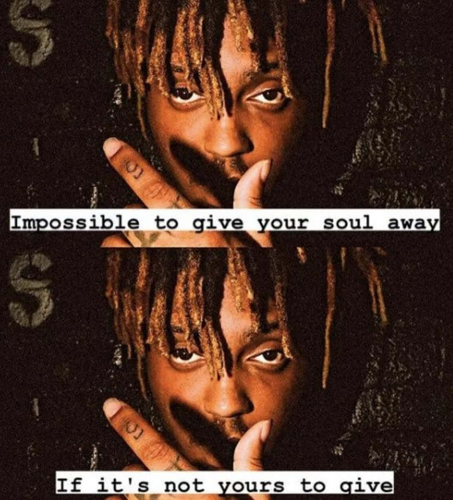 Juice Wrld Quotes, grunge textured background, dreadlocks, SD Phone Wallpaper