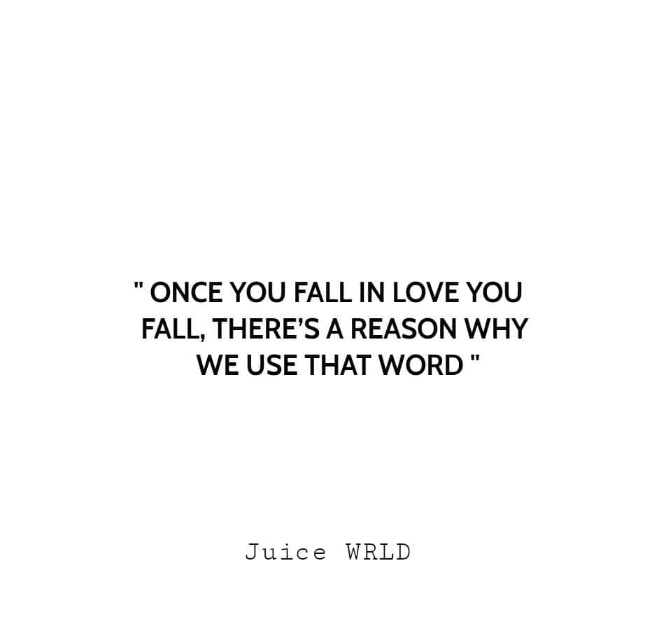 Juice WRLD, bold black quote, minimalist white background, SD Desktop Wallpaper