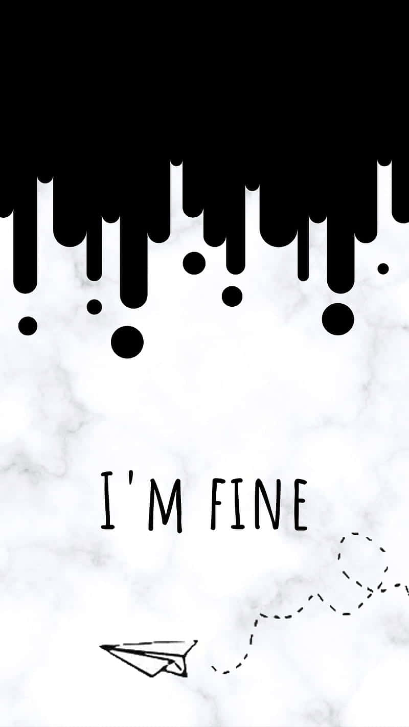 Quotes Tumblr, black drip, white marble background, HD Phone Wallpaper