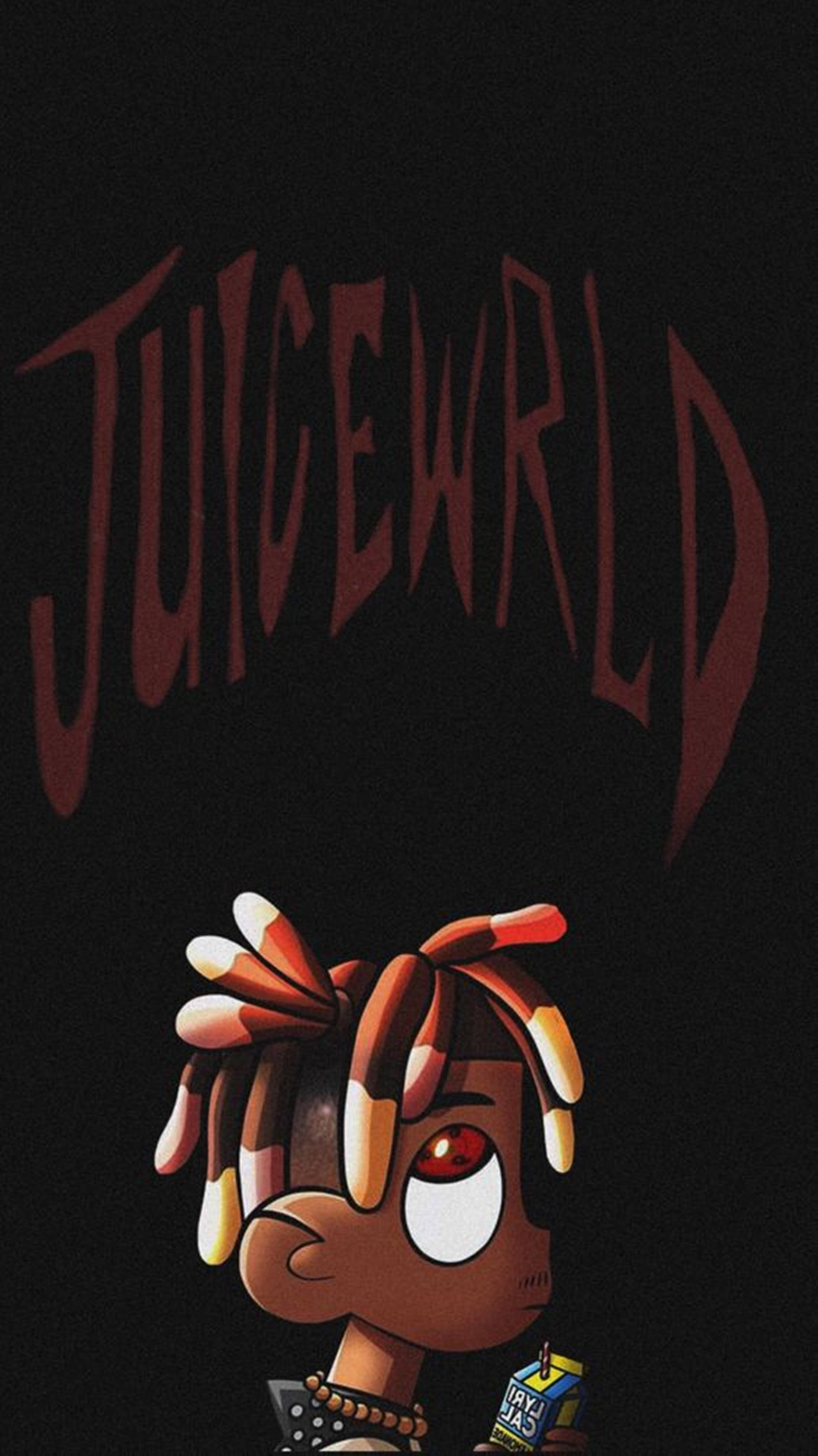Juice WRLD, red eyes, candy corn dreadlocks, 2K Phone Wallpaper