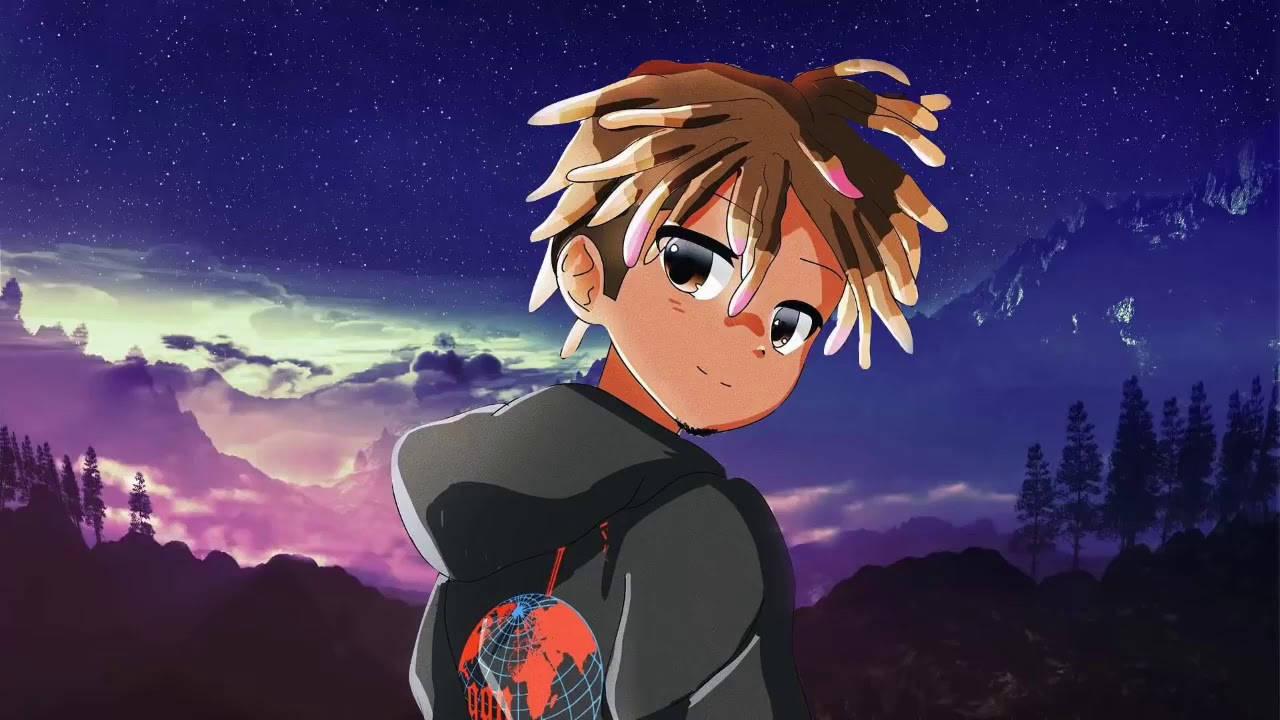 Juice Wrld, anime character, spiky hair, HD Desktop Wallpaper