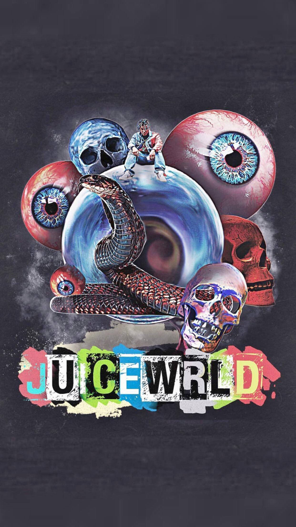 Juice Wrld, 999 Eyeball Poster, giant eyeball, Full HD Phone Wallpaper