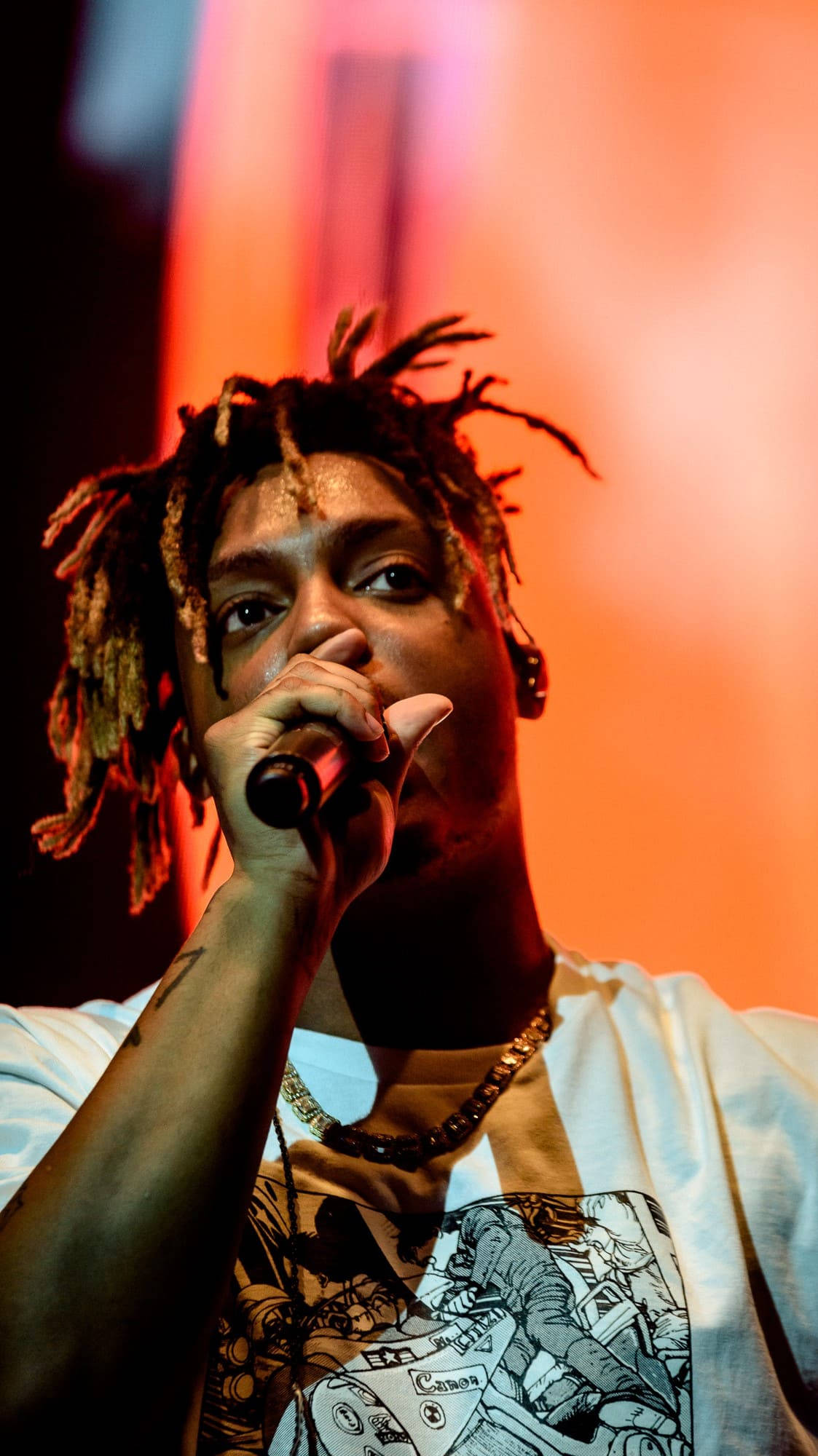 Juice Wrld, dreadlocks, mic, Full HD Phone Wallpaper