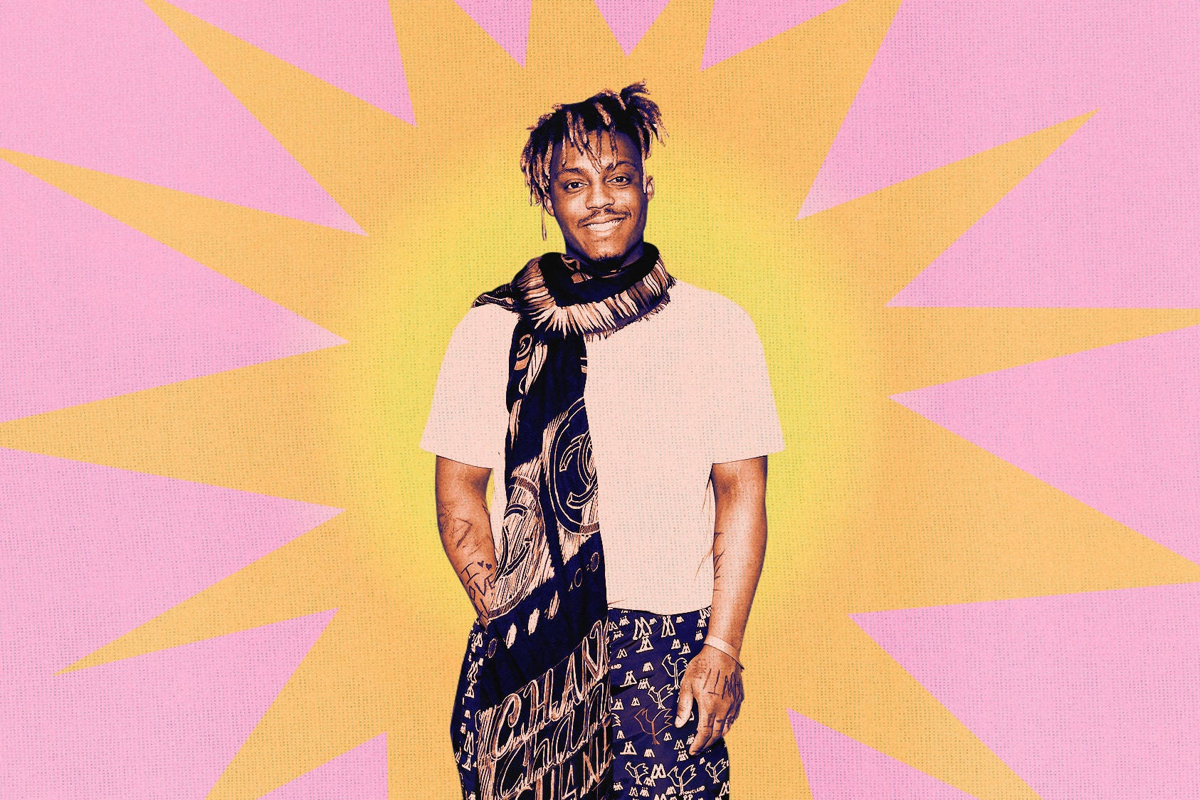 Juice Wrld, pastel, pink, HD Desktop Wallpaper