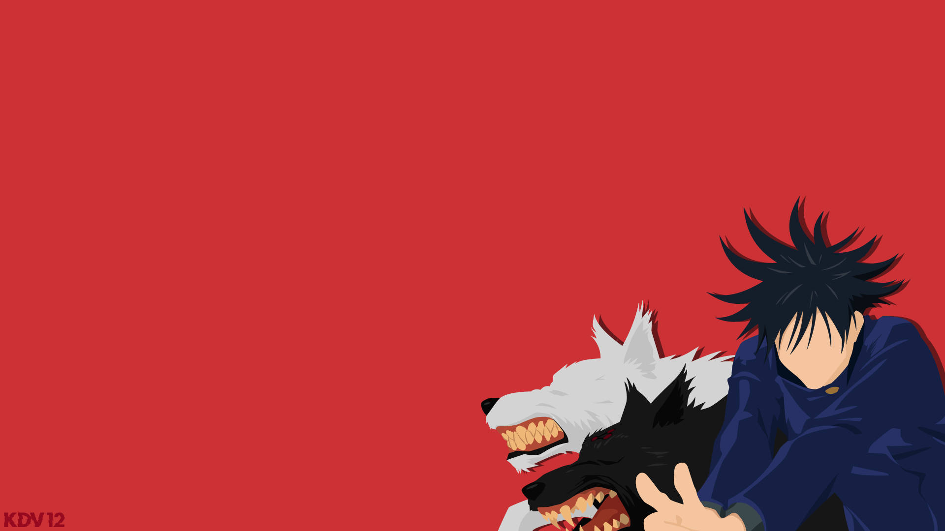 Jujutsu Kaisen, spiky-haired anime boy, blue jacket, Full HD Desktop Wallpaper