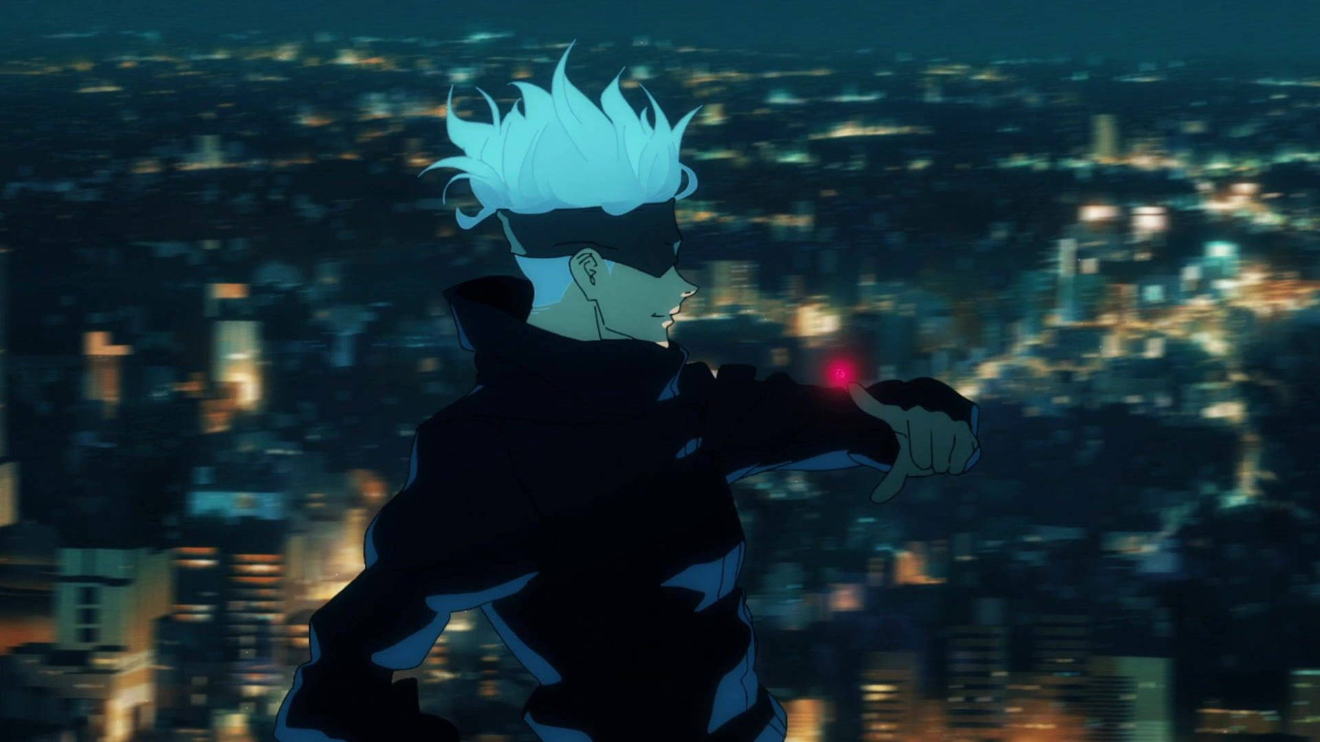 Jujutsu Kaisen, spiky white hair, black mask, Full HD Desktop Wallpaper