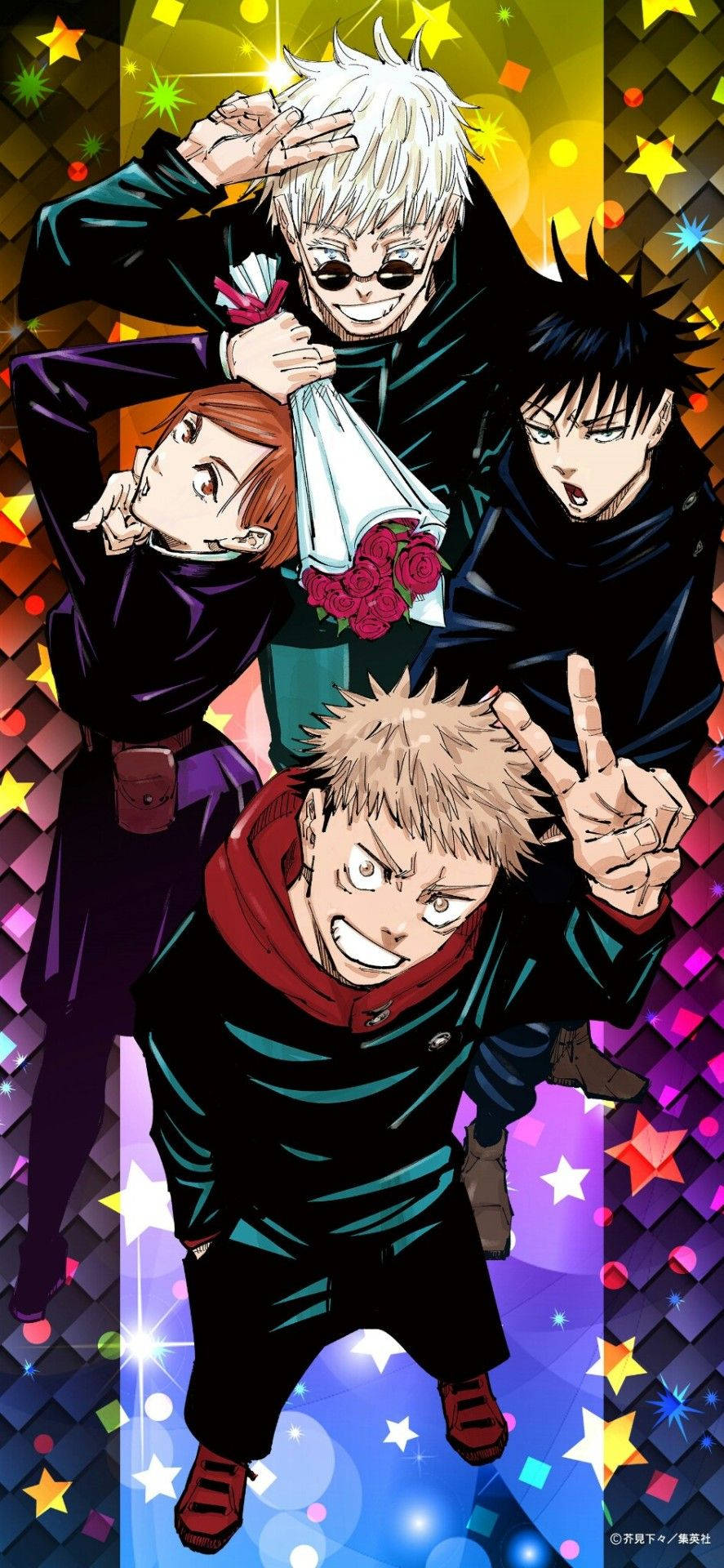 Jujutsu Kaisen, 1st year students, anime characters, Full HD Phone Wallpaper