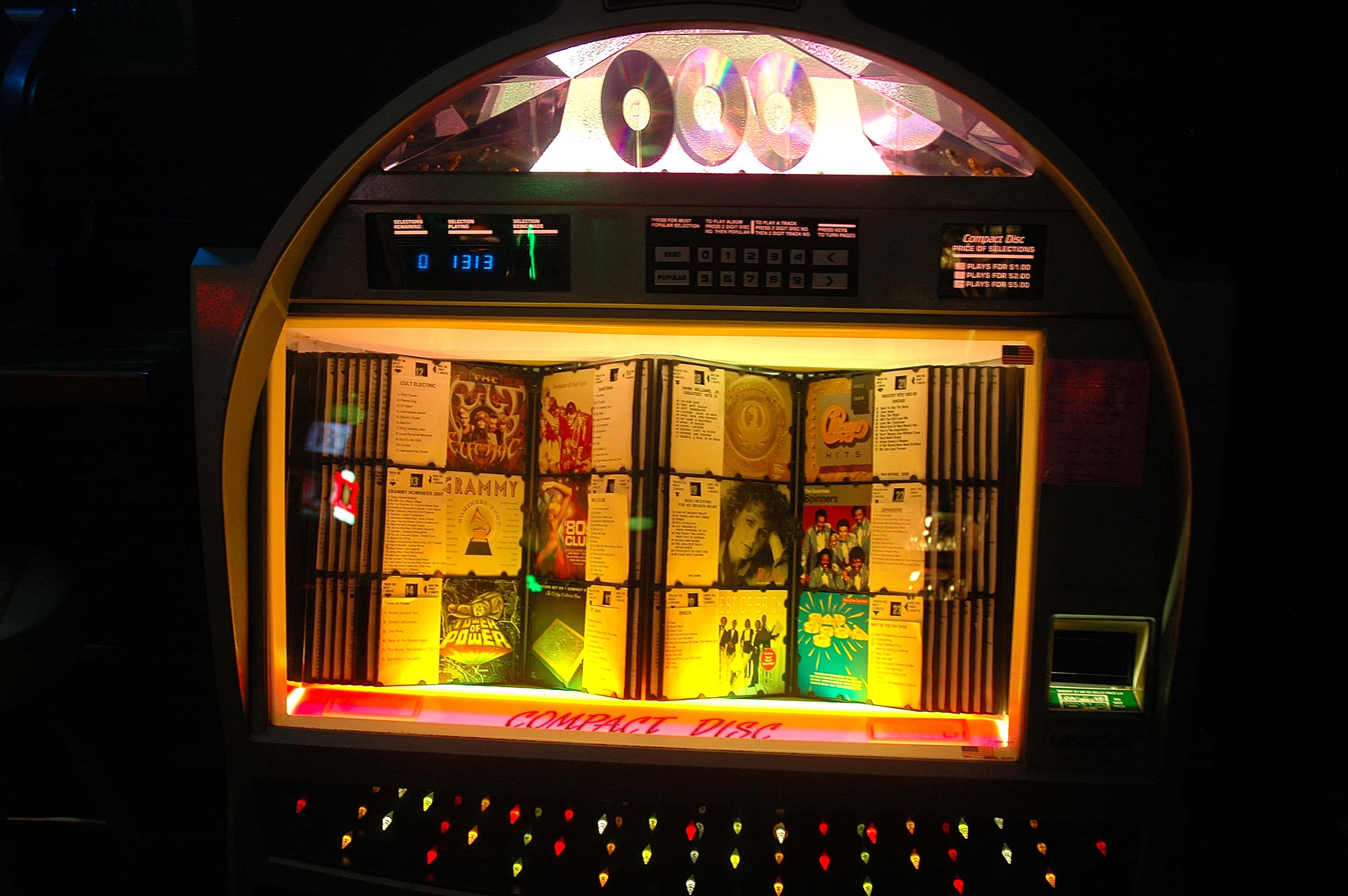 vintage jukebox, retro diner, colorful lights, 2K Desktop Wallpaper