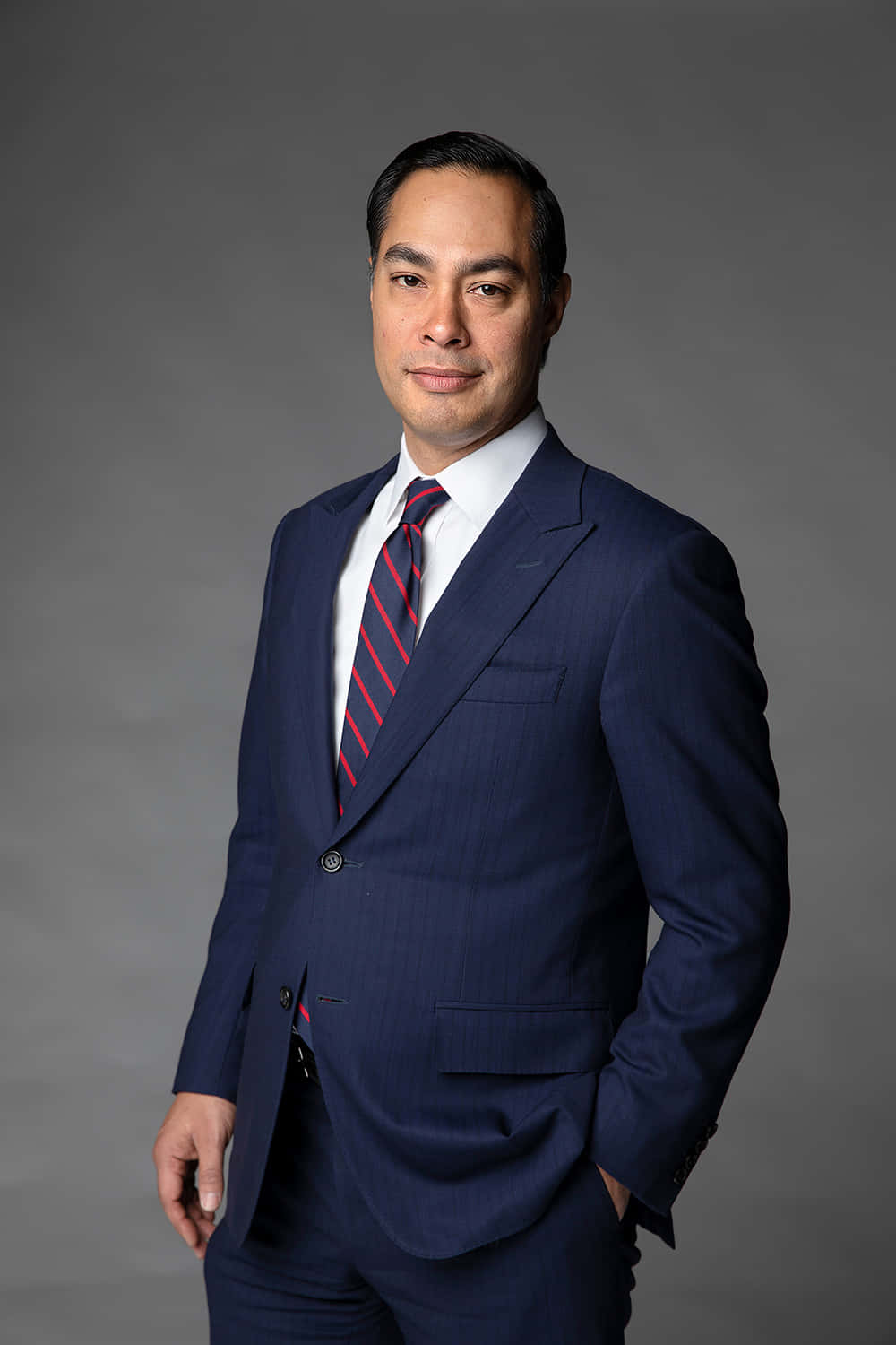 Julian Castro, navy suit, red striped tie, HD Phone Wallpaper