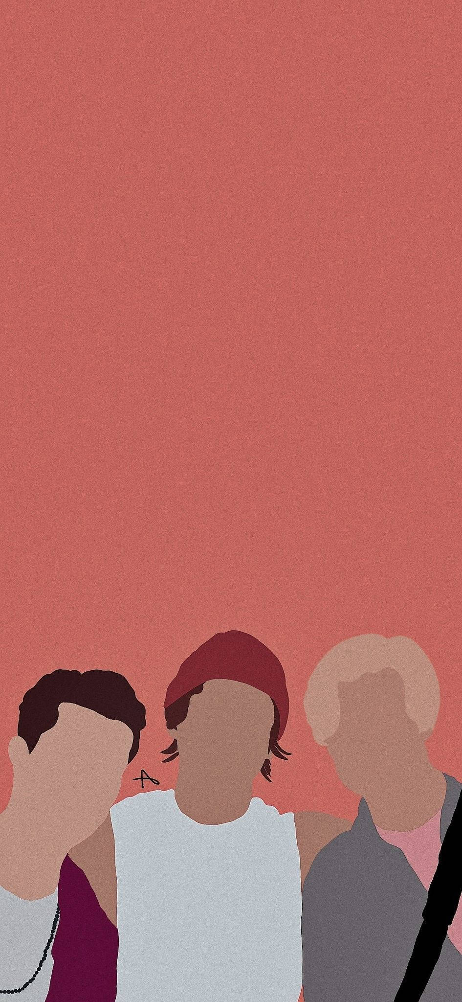 Julie And The Phantoms, coral, minimalist vector art, Full HD Phone Wallpaper