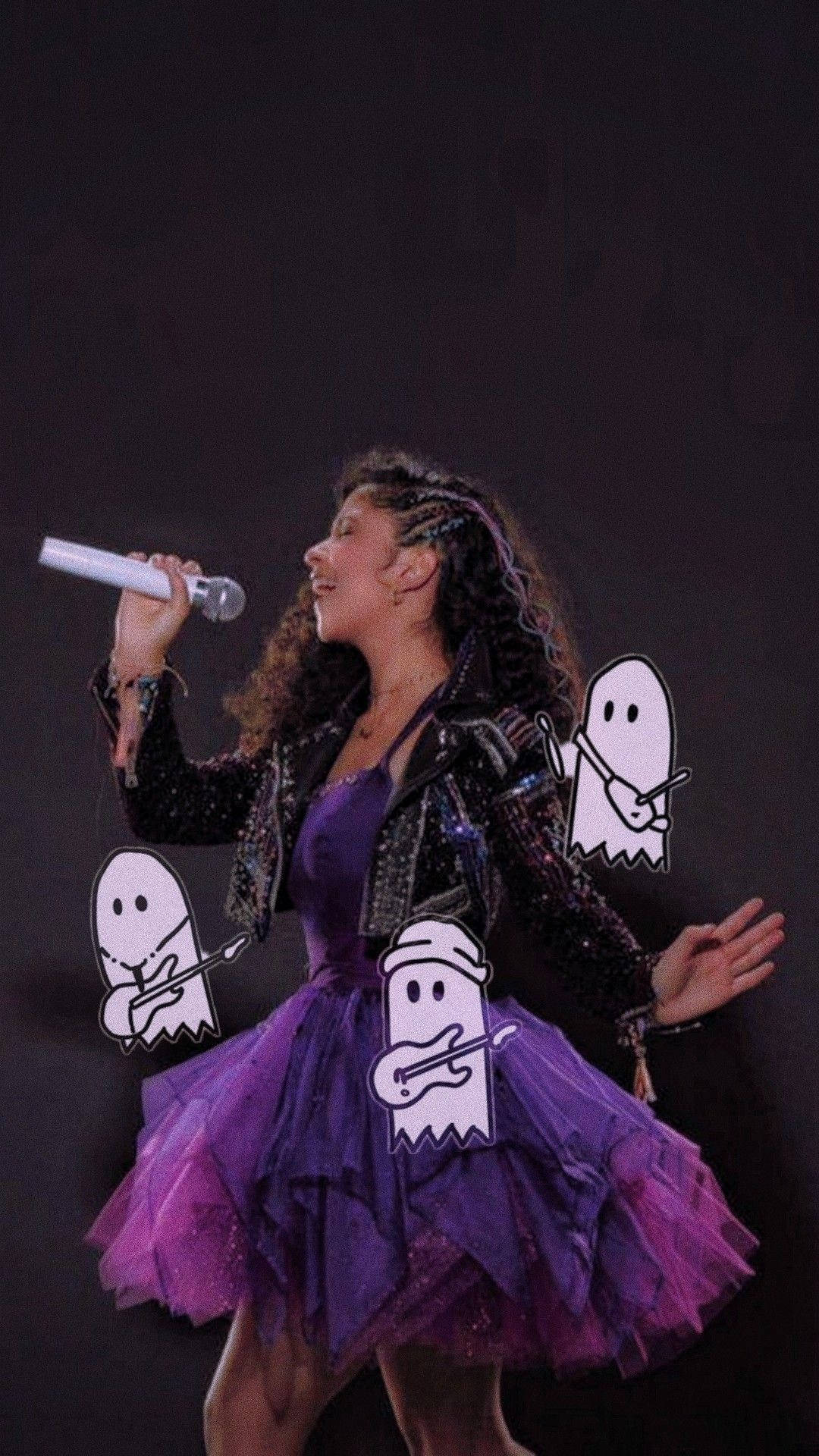Julie And The Phantoms, purple tutu, sparkly jacket, Full HD Phone Wallpaper