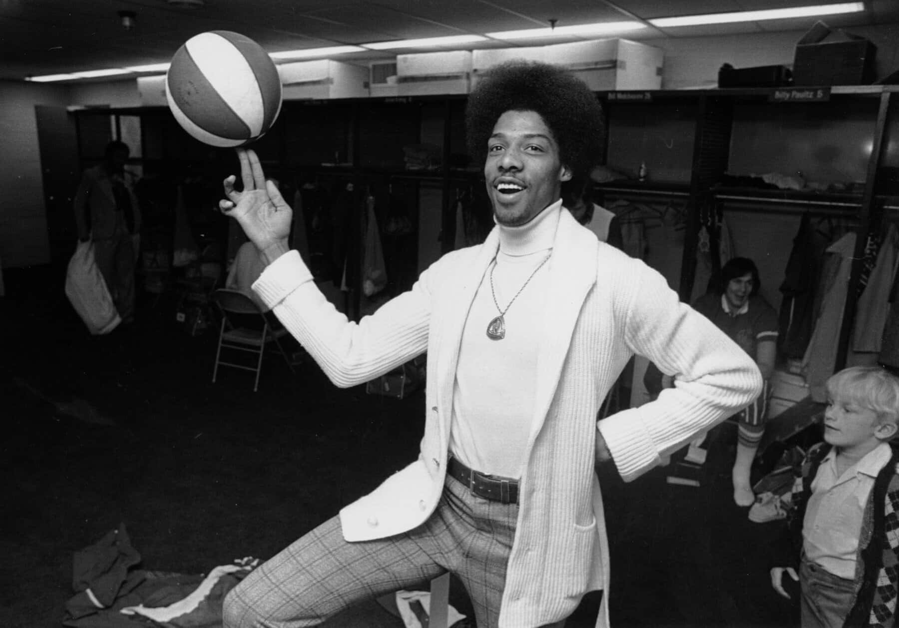 Julius Erving, basketball, afro, HD Desktop Wallpaper