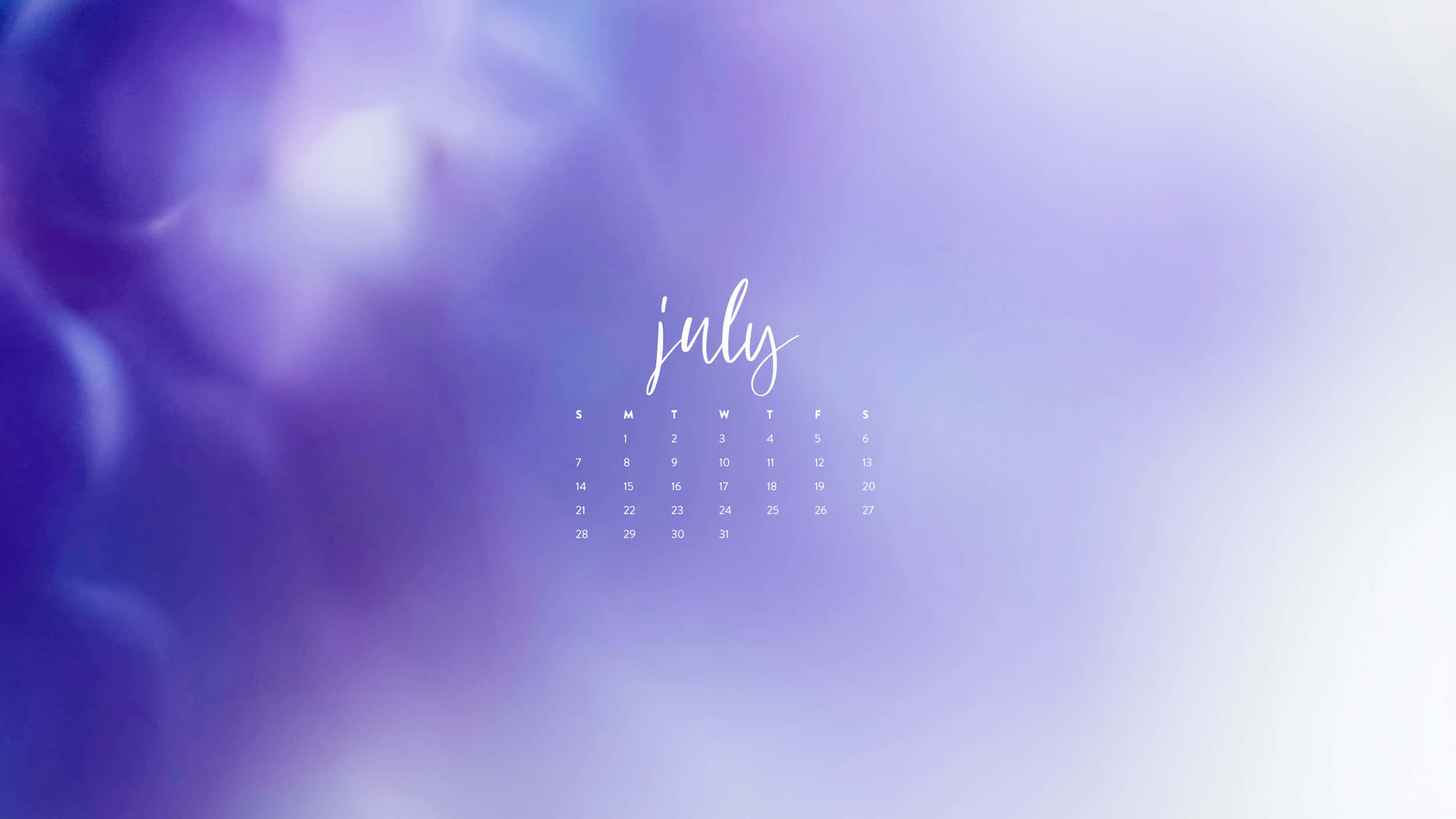 July Desktop, purple, white, Full HD Desktop Wallpaper