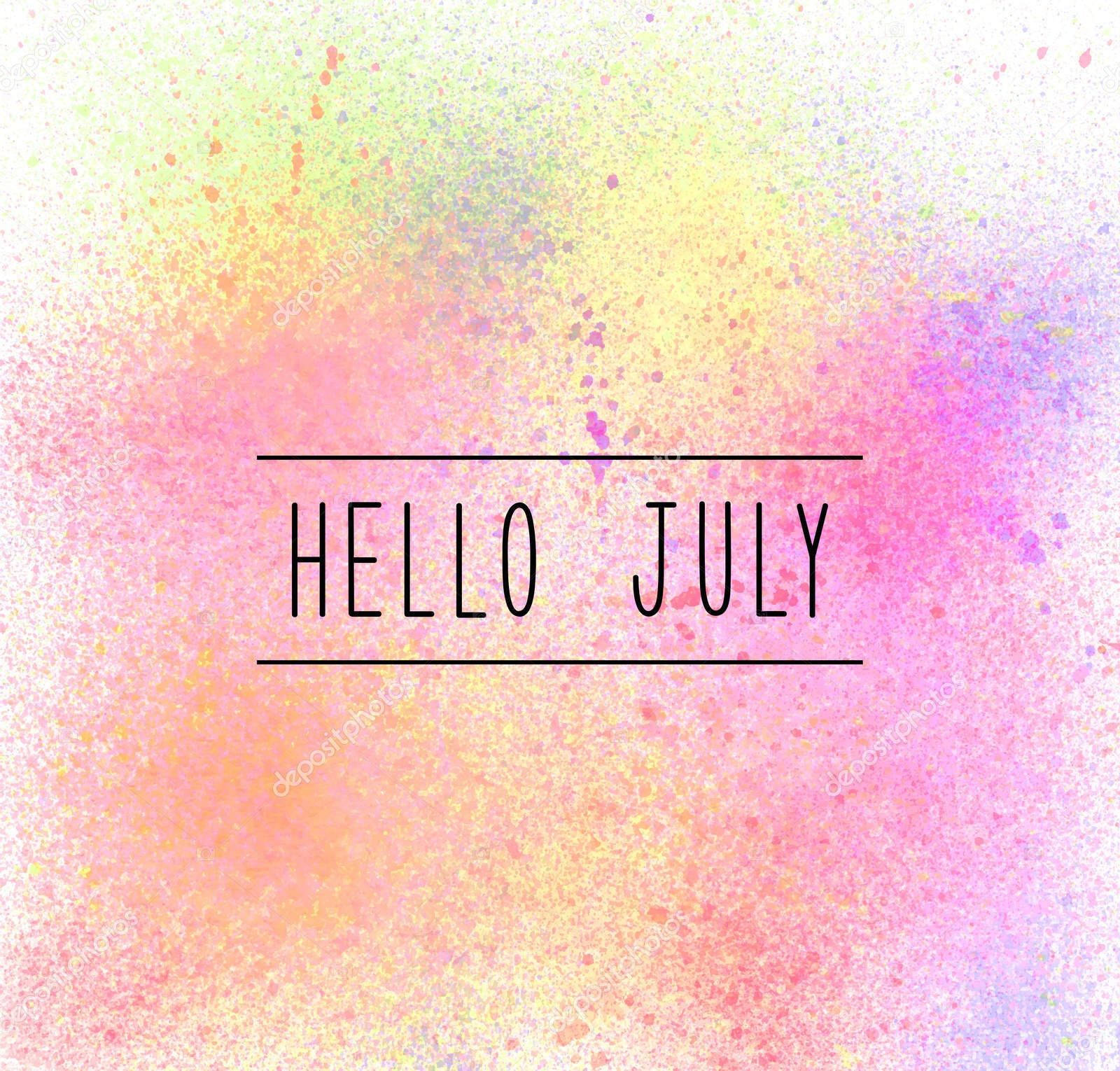 July, watercolor, pink, HD Desktop Wallpaper