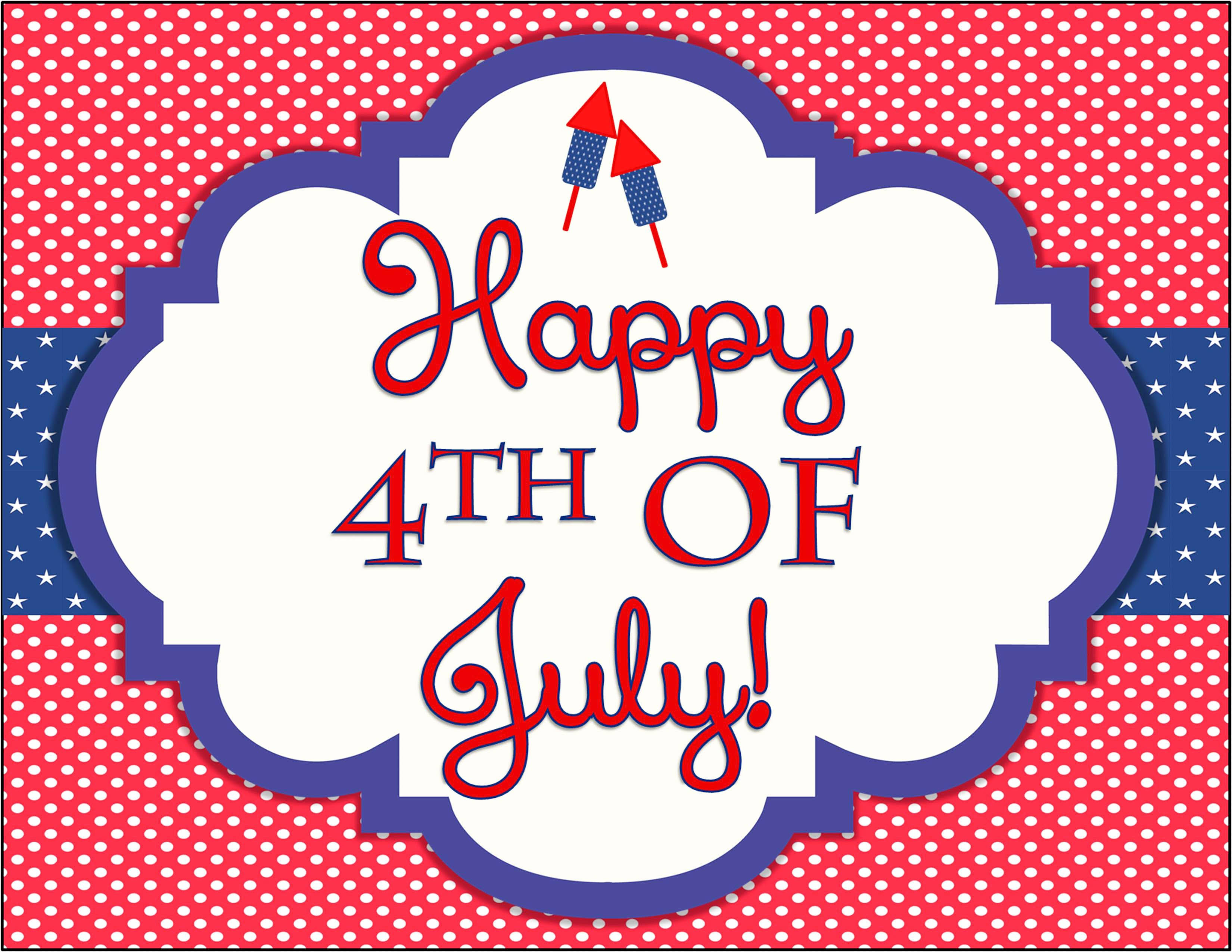 red polka dots, 4th of July, Happy 4th of July, 2K Desktop Wallpaper