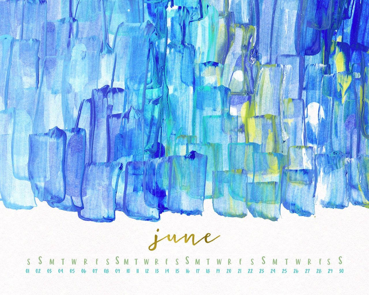June 2018, blue painting, abstract watercolor artwork, HD Desktop Wallpaper