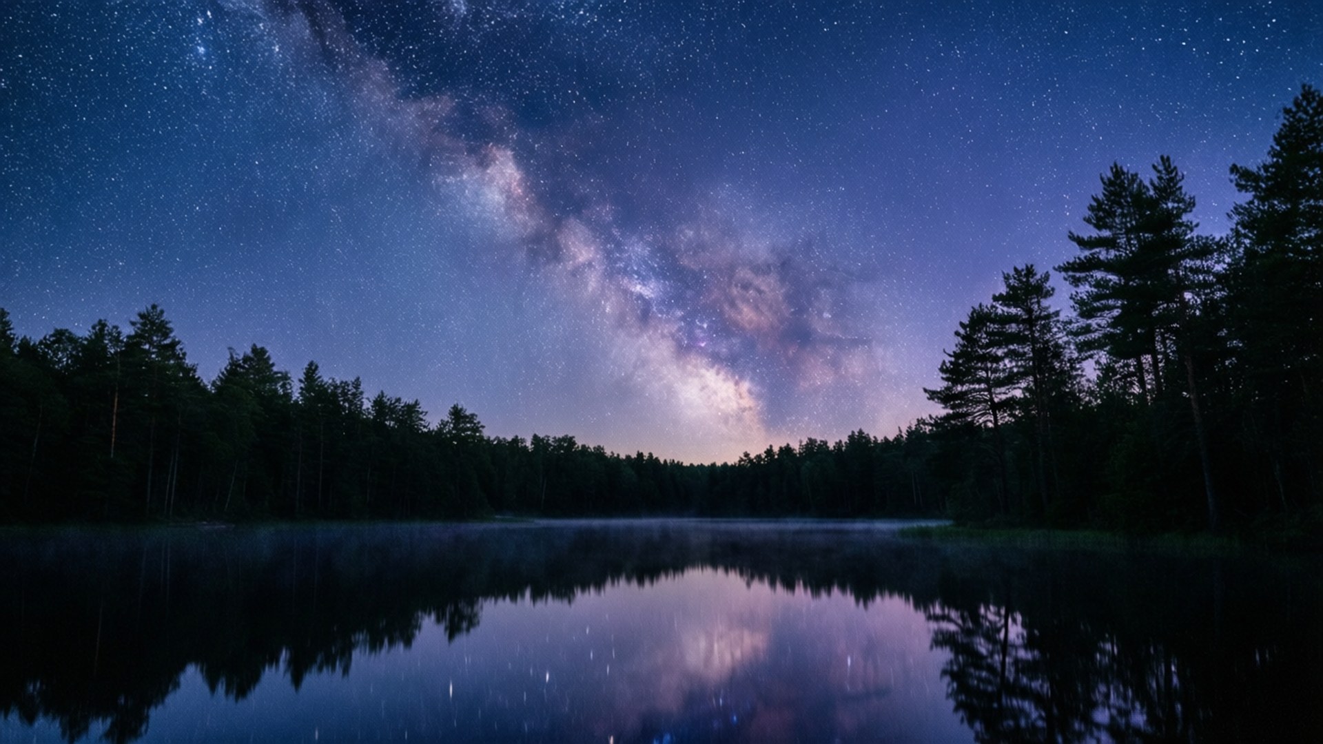 June, night, star-filled sky, Full HD Desktop Wallpaper