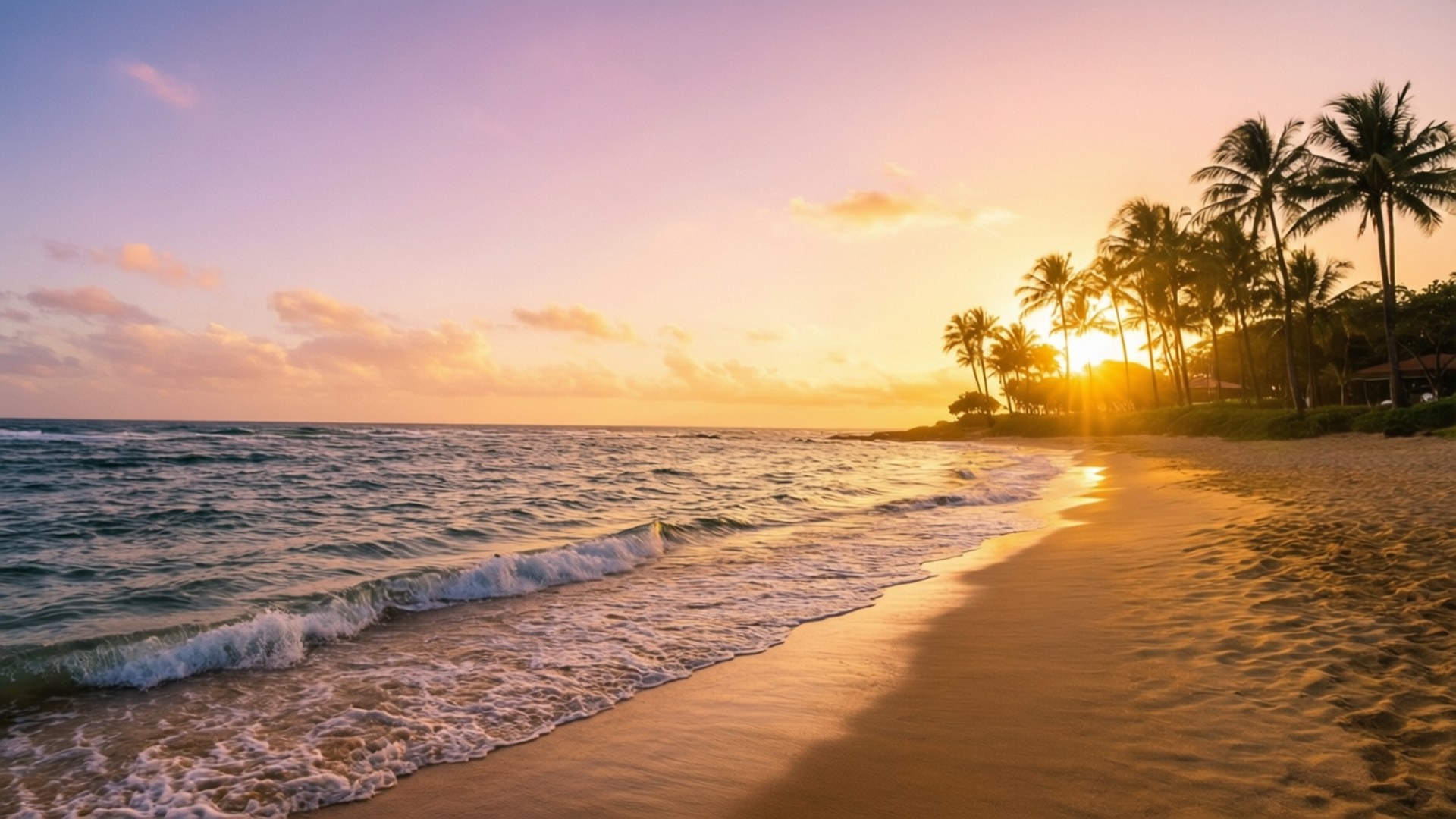 June Sunset Serenity, sunset, warm hues, Full HD Desktop Wallpaper