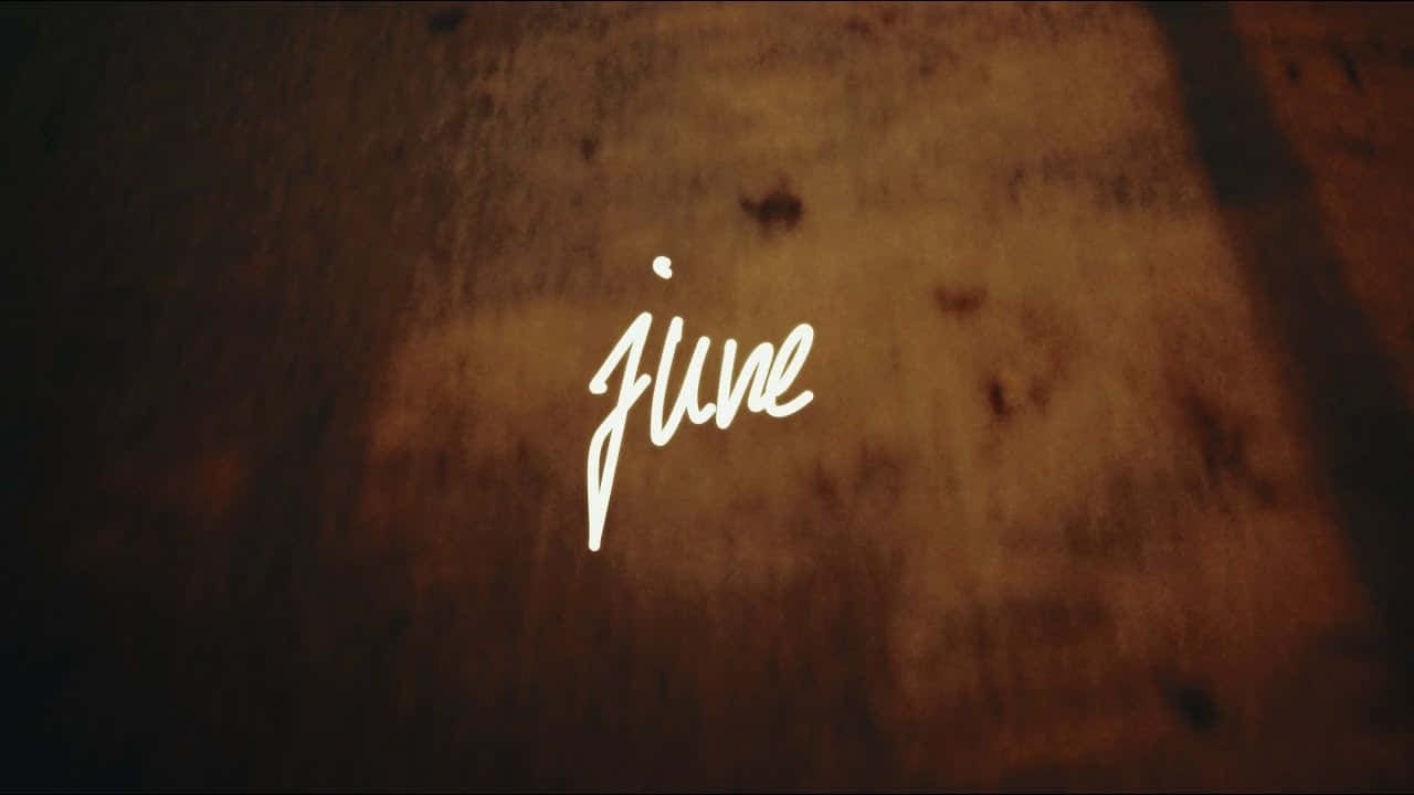 June Desktop, neon sign, white cursive, HD Desktop Wallpaper