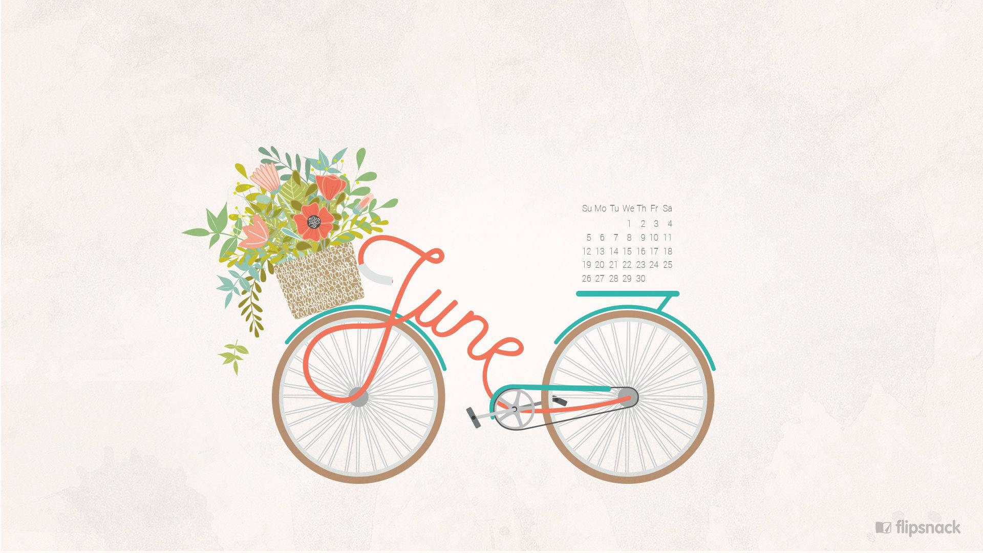 June, floral basket, textured off-white background, Full HD Desktop Wallpaper