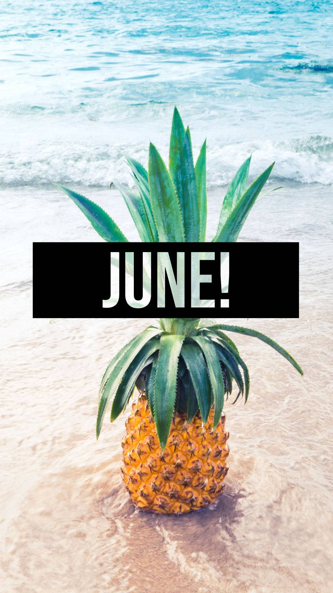 JUNE!, pineapple, ocean water, Full HD Phone Wallpaper