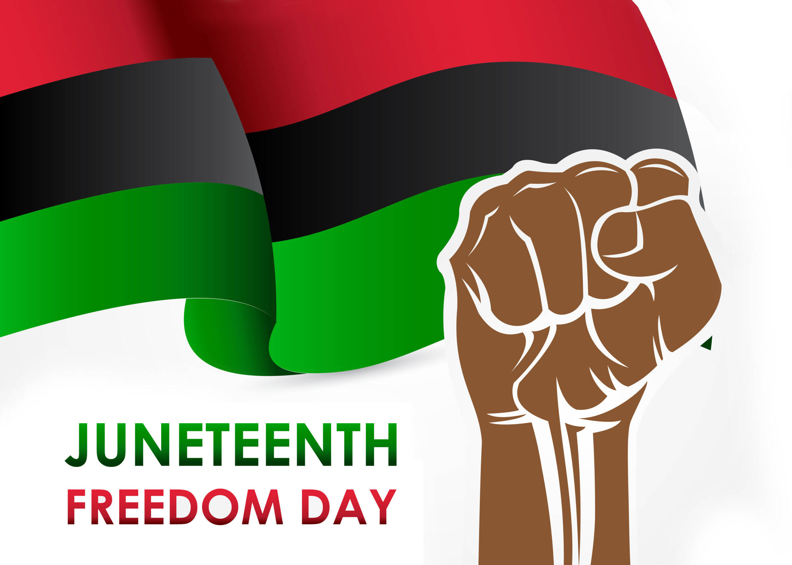 Juneteenth, Juneteenth flag, red black and green stripes, 2K Desktop Wallpaper