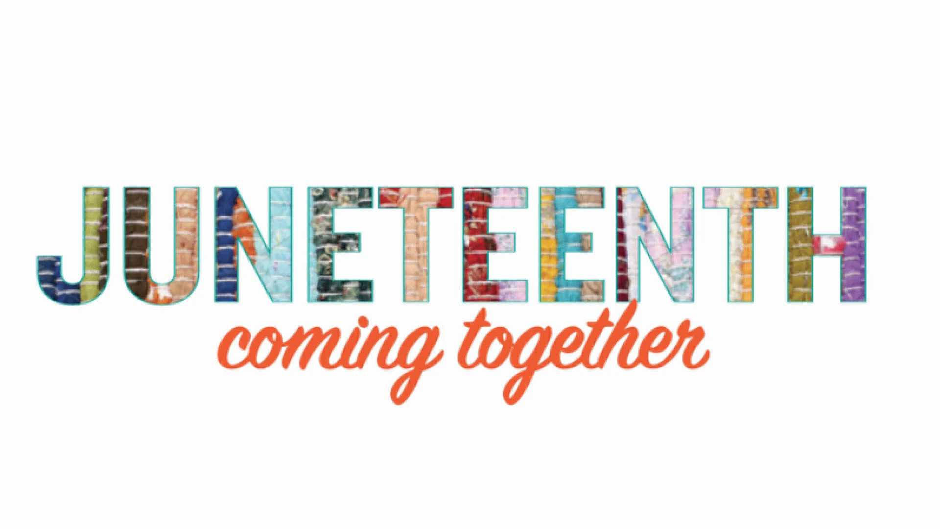 Juneteenth, mosaic tiles, orange cursive, Full HD Desktop Wallpaper