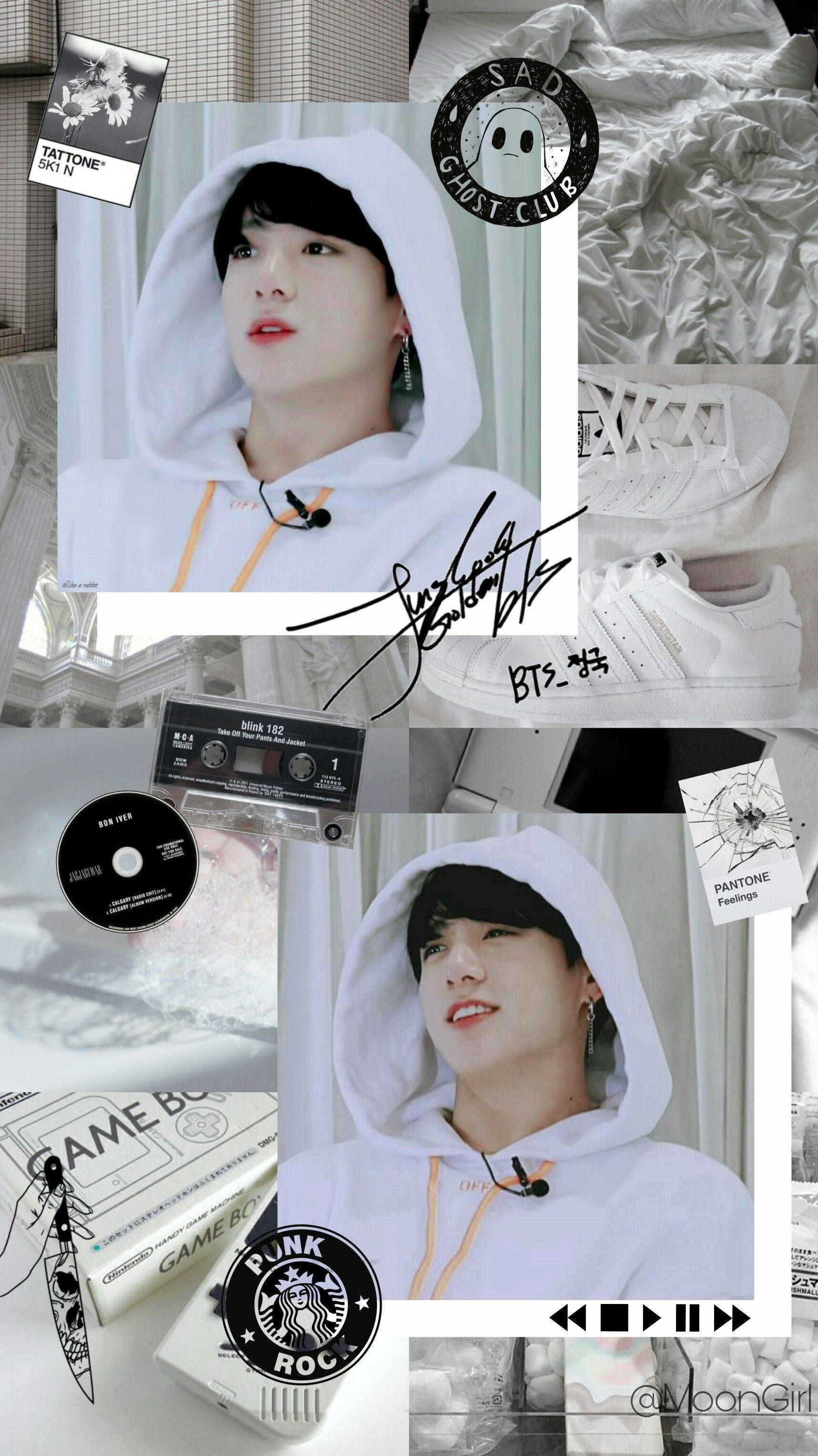 white hoodie, sneakers, cassette tapes, 2K Phone Wallpaper