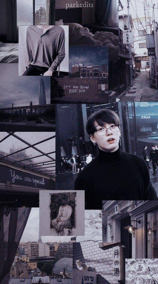 Jungkook Aesthetic, urban street scenes, young man in glasses, SD Phone Wallpaper