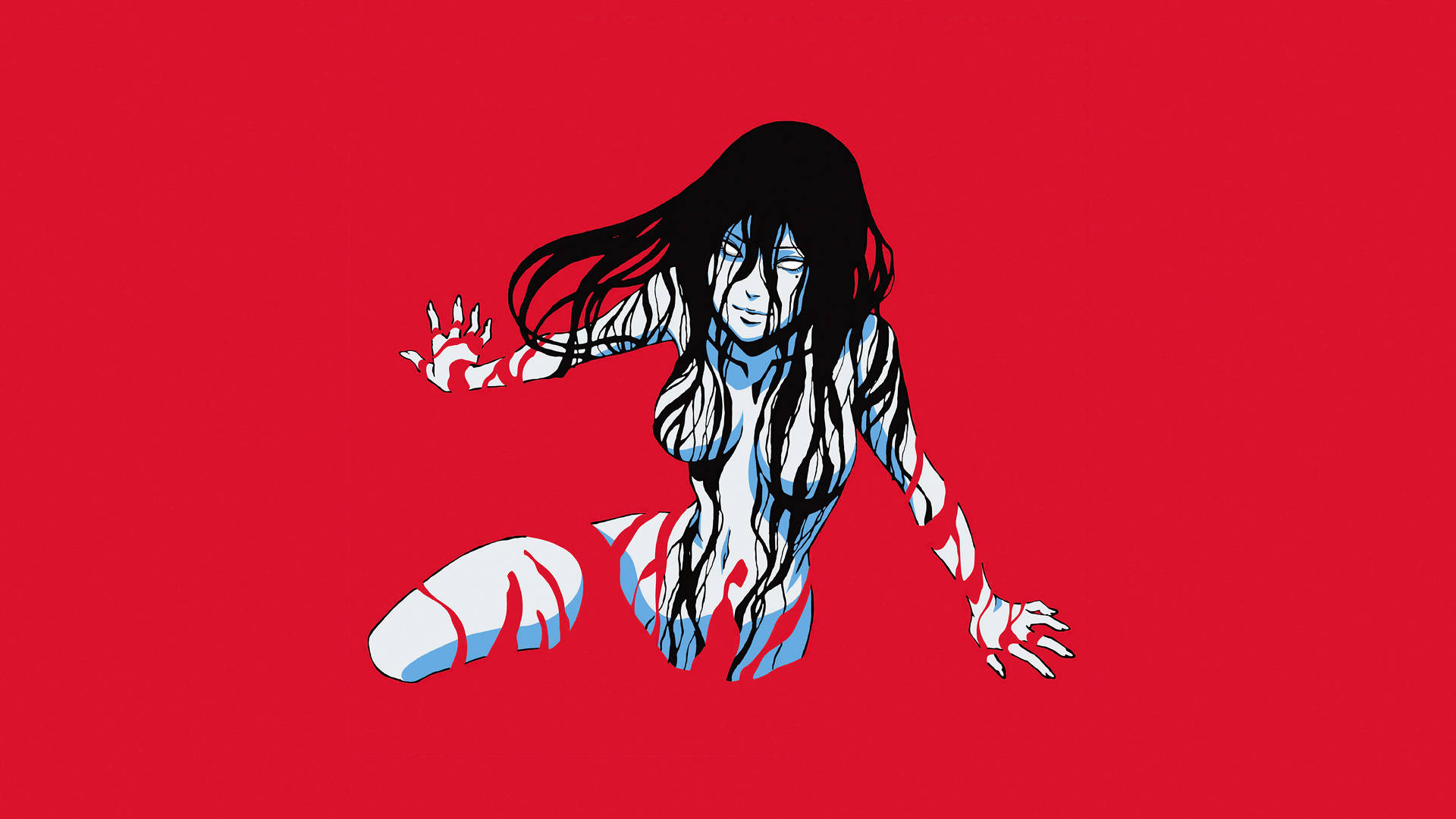Junji Ito, pool of blood, black hair, Full HD Desktop Wallpaper