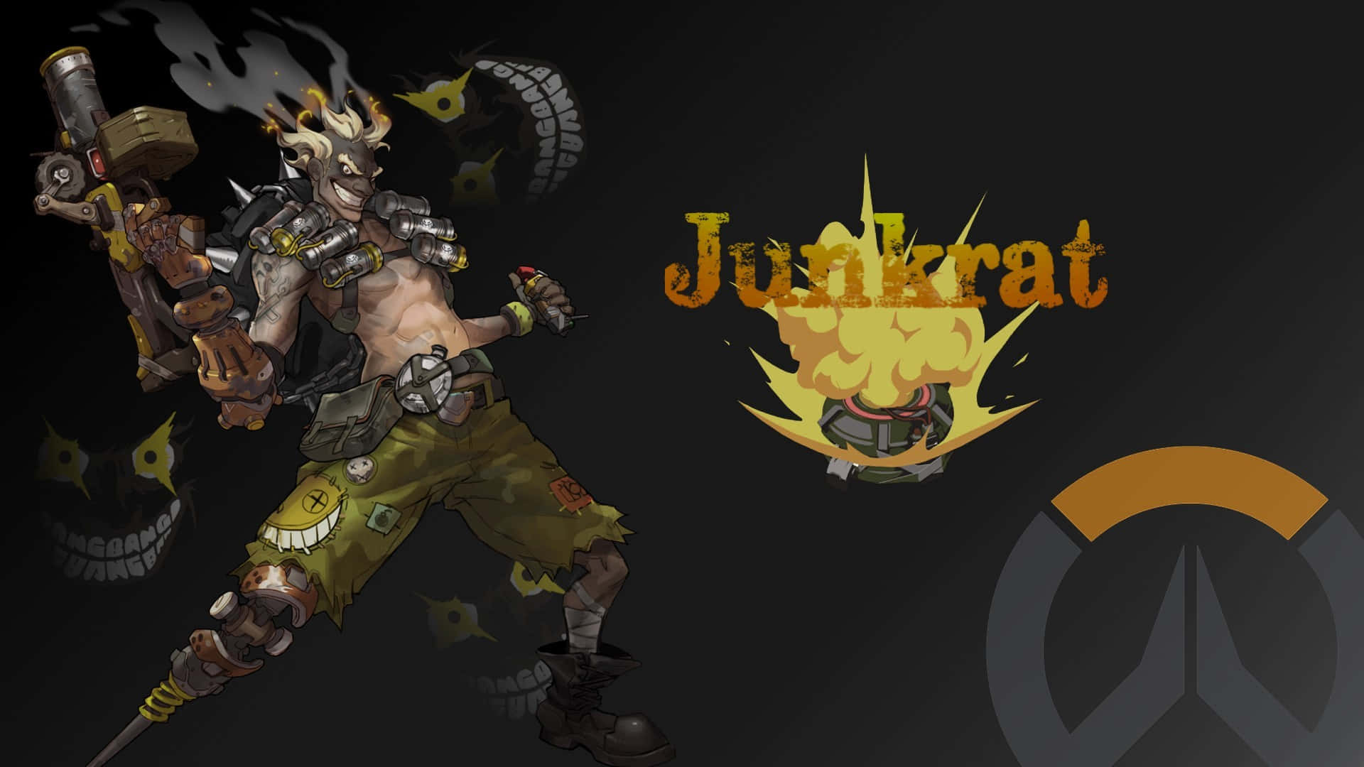 Junkrat, green shorts, chaotic weapon, Full HD Desktop Wallpaper