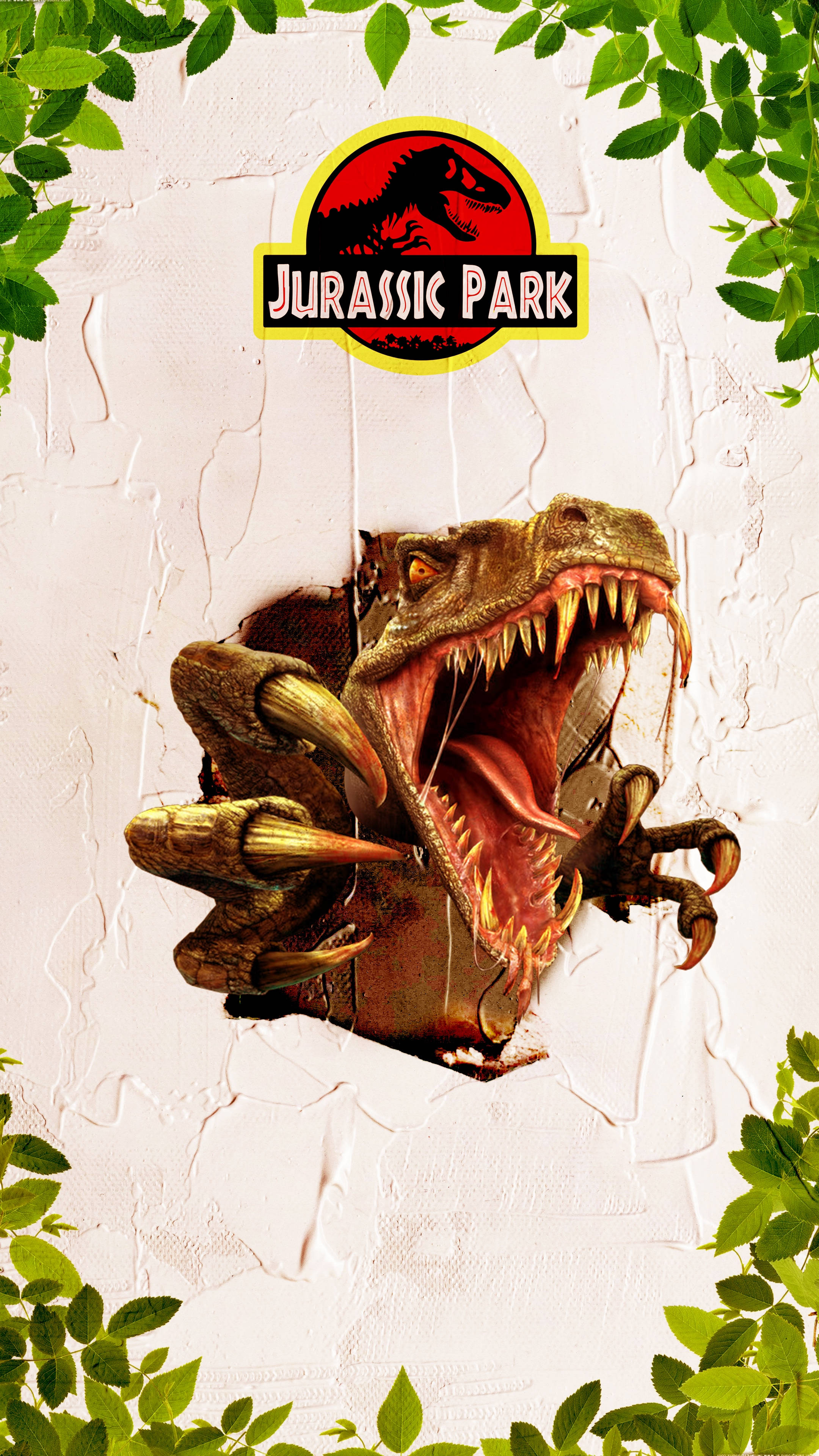 Jurassic Park, 4K resolution, roaring dinosaur, 4K Phone Wallpaper