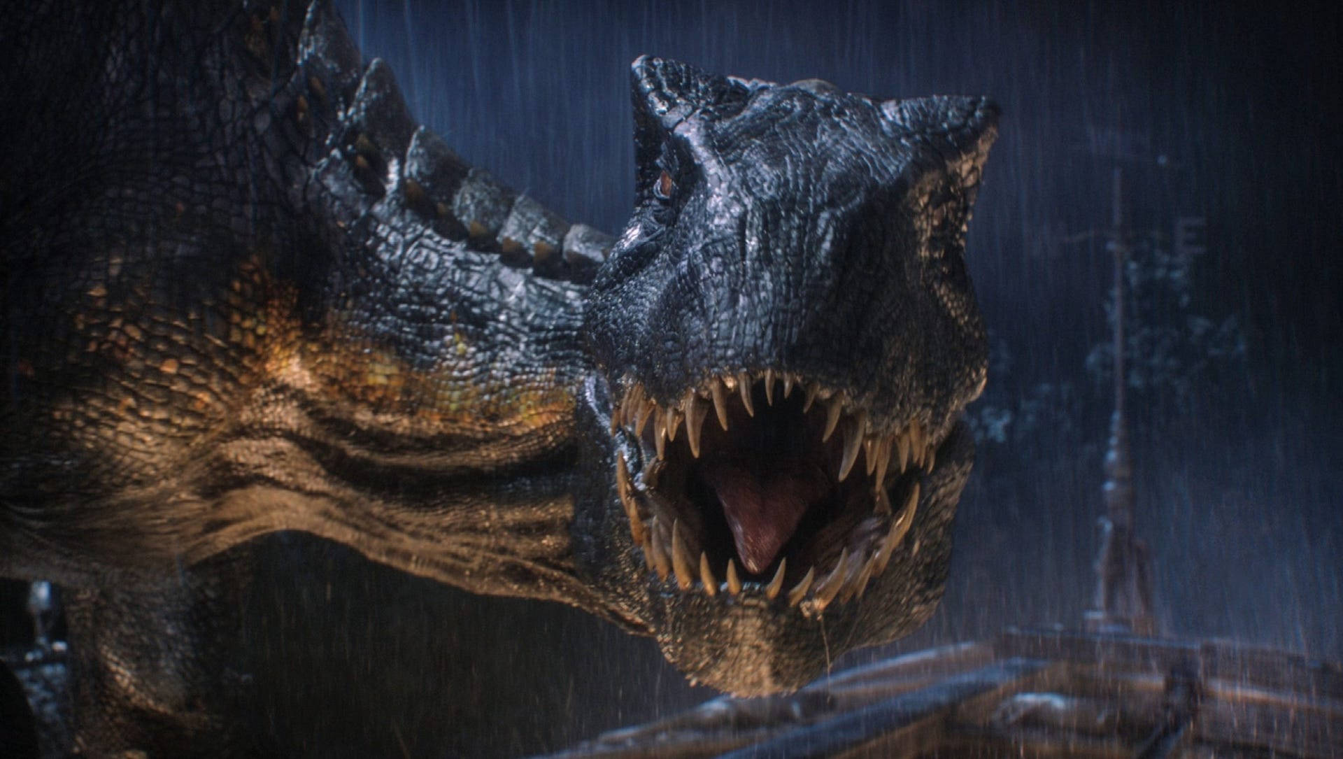 Jurassic World Dominion, tyrannosaurus rex, orange-eyed, Full HD Desktop Wallpaper