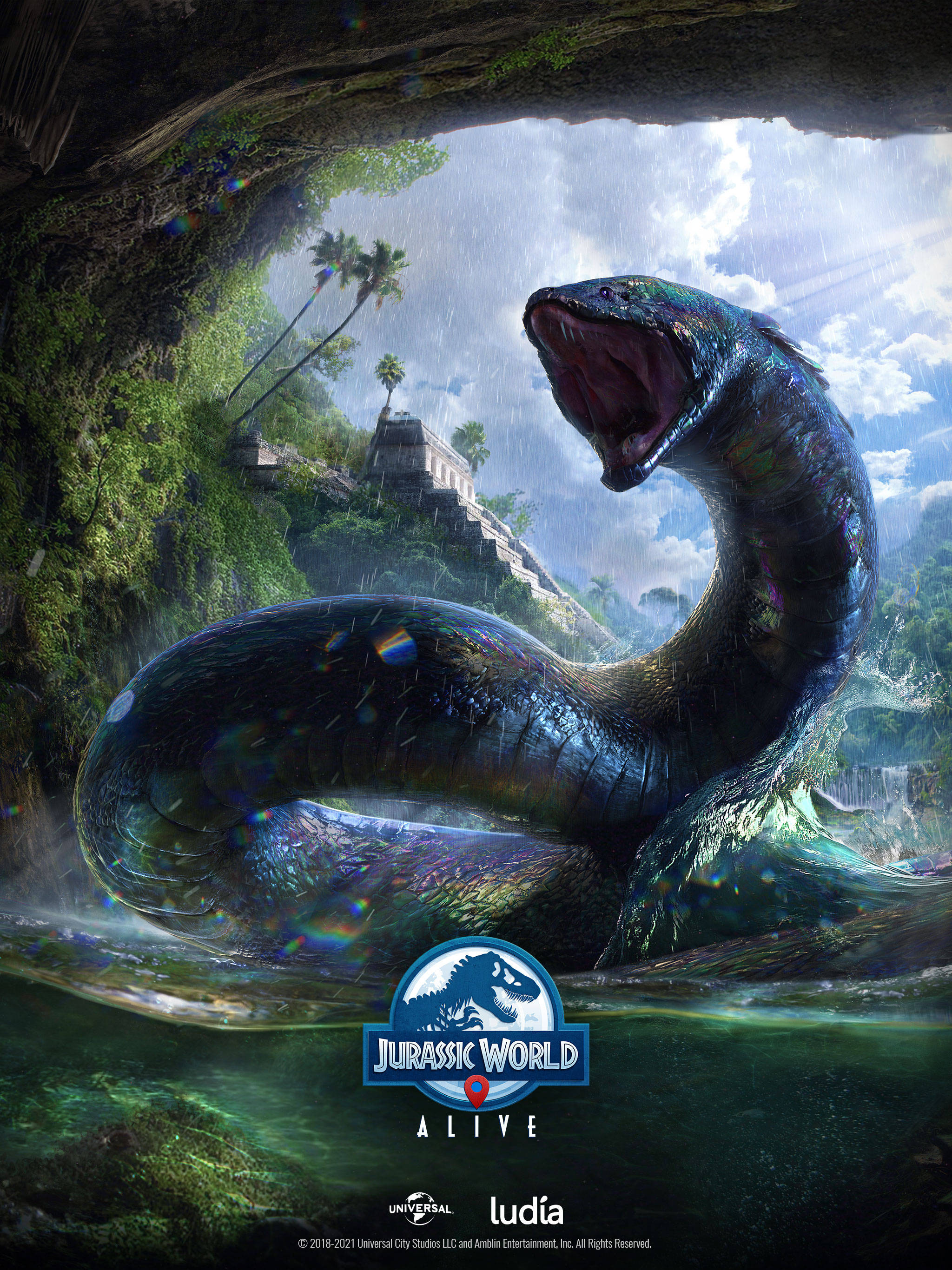 Jurassic World Dominion, sea snake, iridescent serpent, 2K Phone Wallpaper