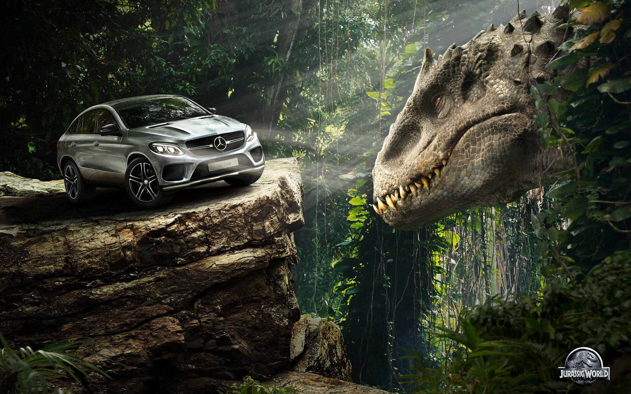 Jurassic World, dinosaur, forest, 2K Desktop Wallpaper