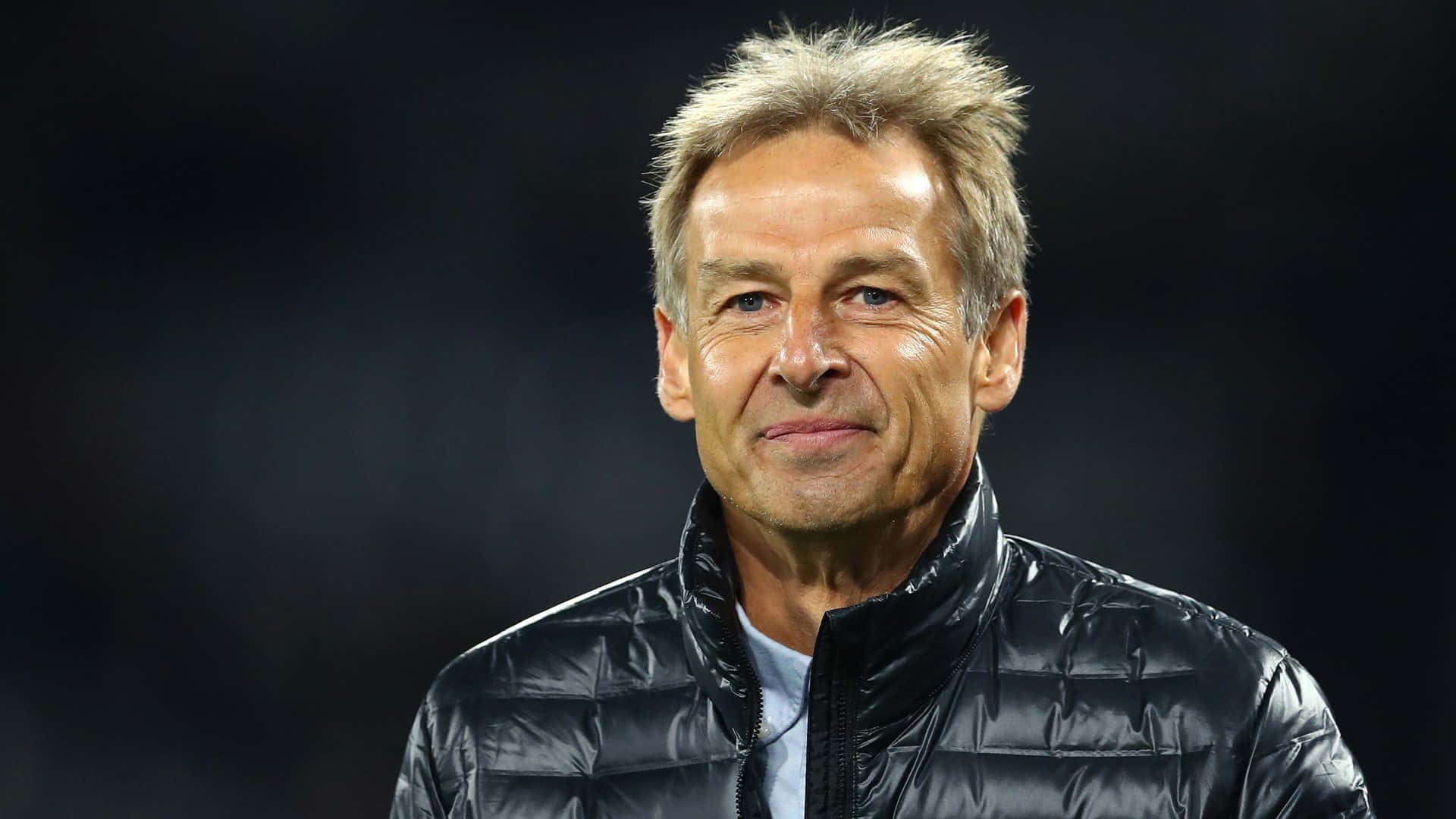 Jurgen Klinsmann, black puffer jacket, gray hair, Full HD Desktop Wallpaper