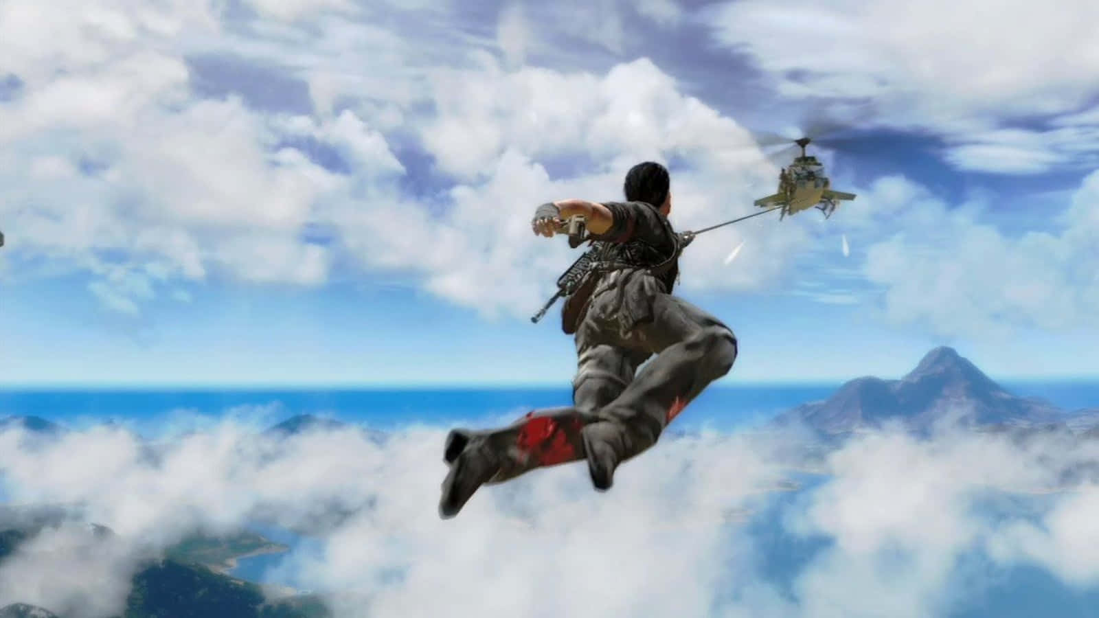 Just Cause 1, soldier, clouds, HD Desktop Wallpaper