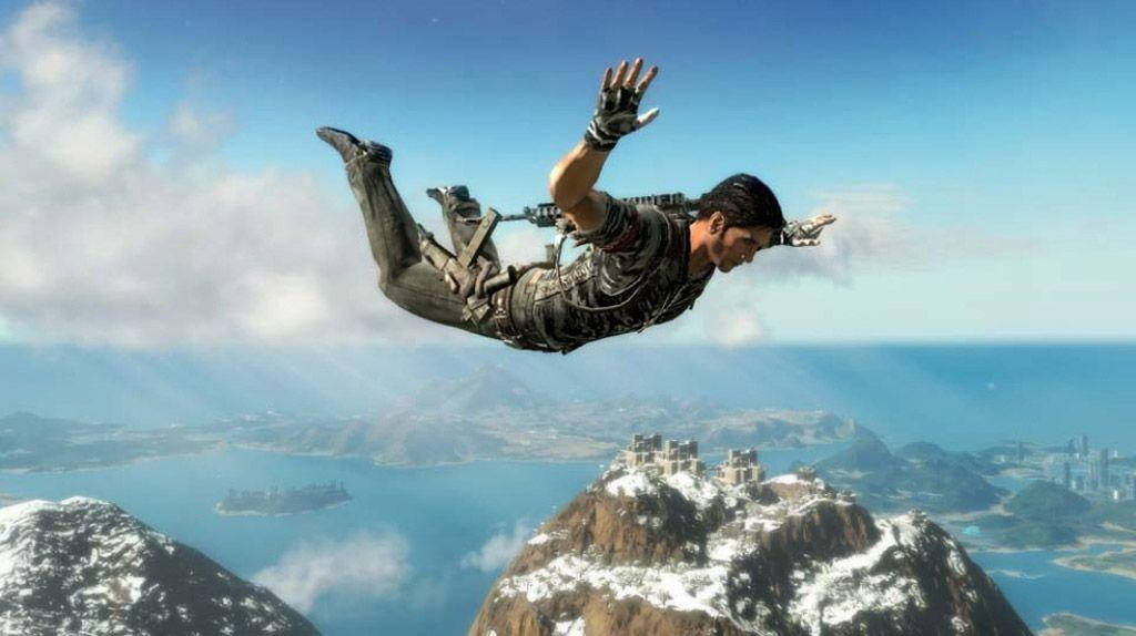 Just Cause 2, sky fall, tactical gear, SD Desktop Wallpaper