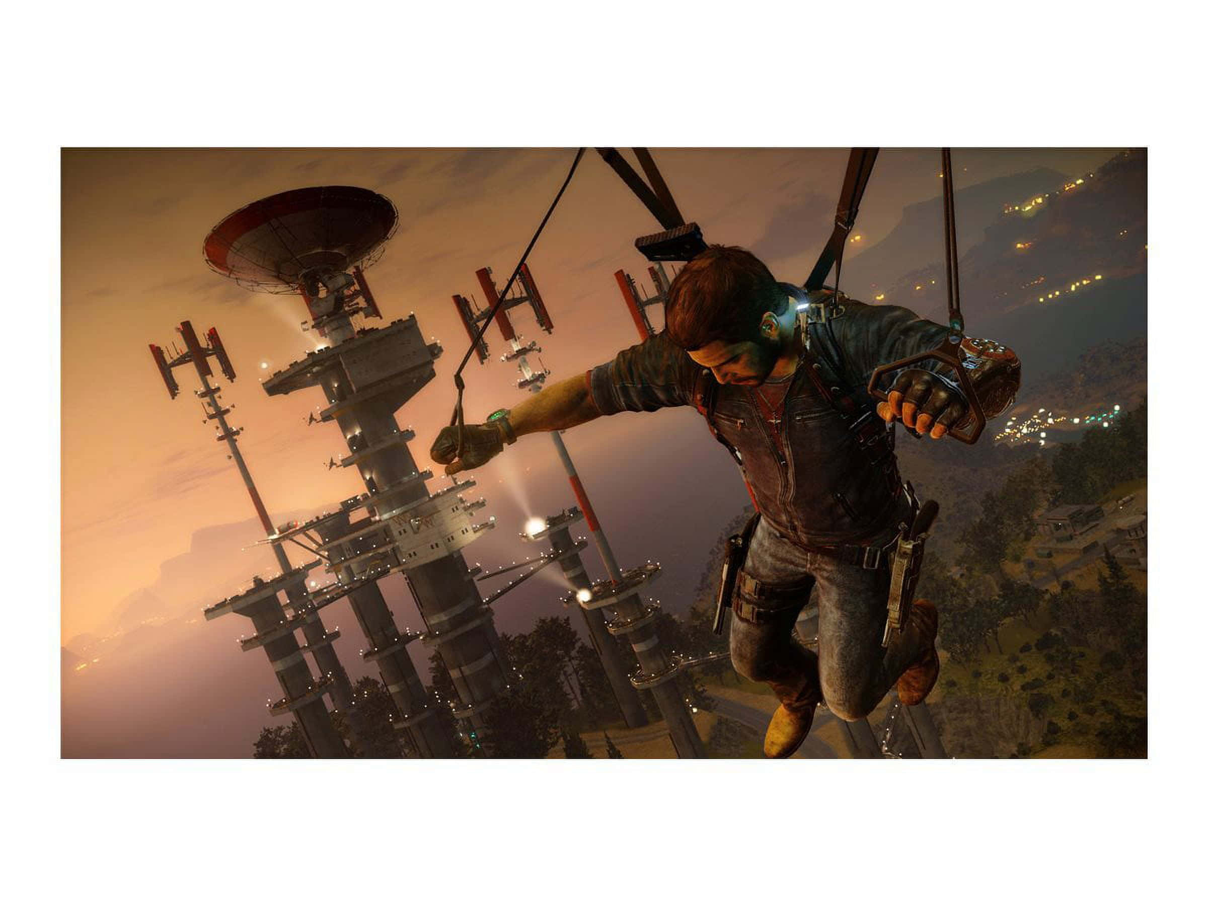 Just Cause 3, sky dive, man in a harness, Full HD Desktop Wallpaper
